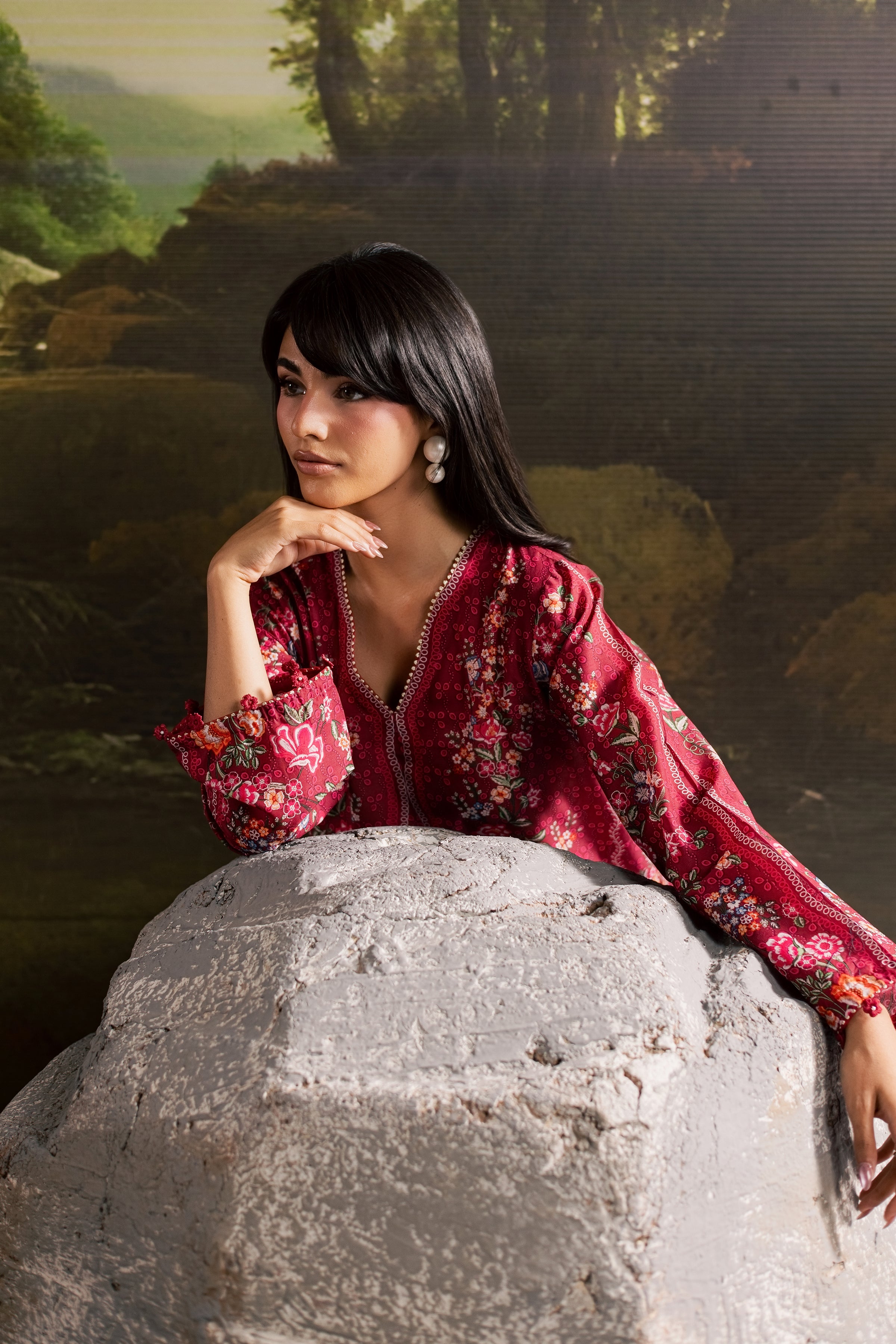  Zim 2Pc - Printed Lawn Dress BATIKSS26  BATIK   XS / Pink / Lawn-S / Pink / Lawn-M / Pink / Lawn-L / Pink / Lawn-XL / Pink / Lawn