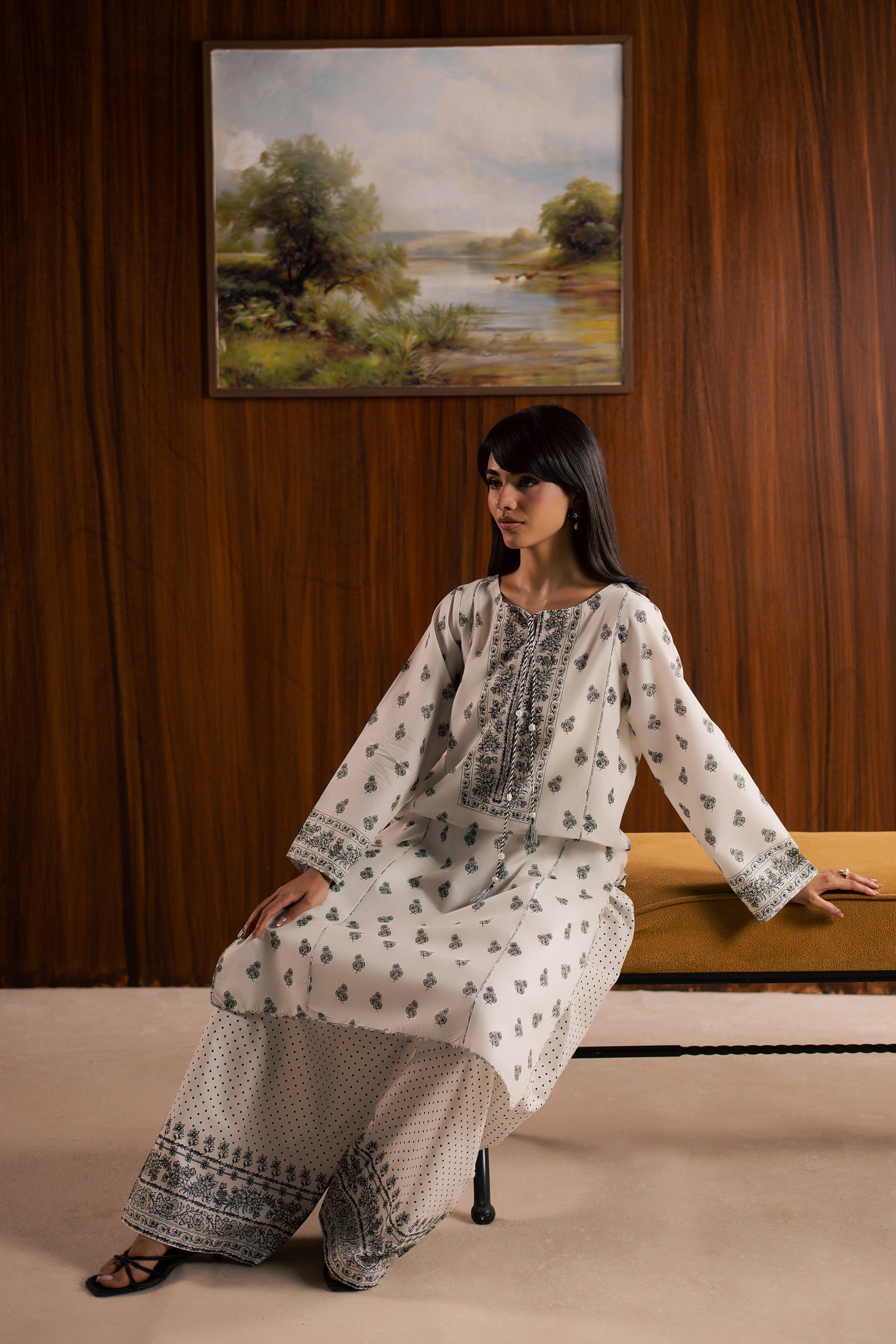  Zoyee 2Pc - Printed Lawn Dress BATIKSS26  BATIK   XS / Off White / Lawn-S / Off White / Lawn-M / Off White / Lawn-L / Off White / Lawn-XL / Off White / Lawn