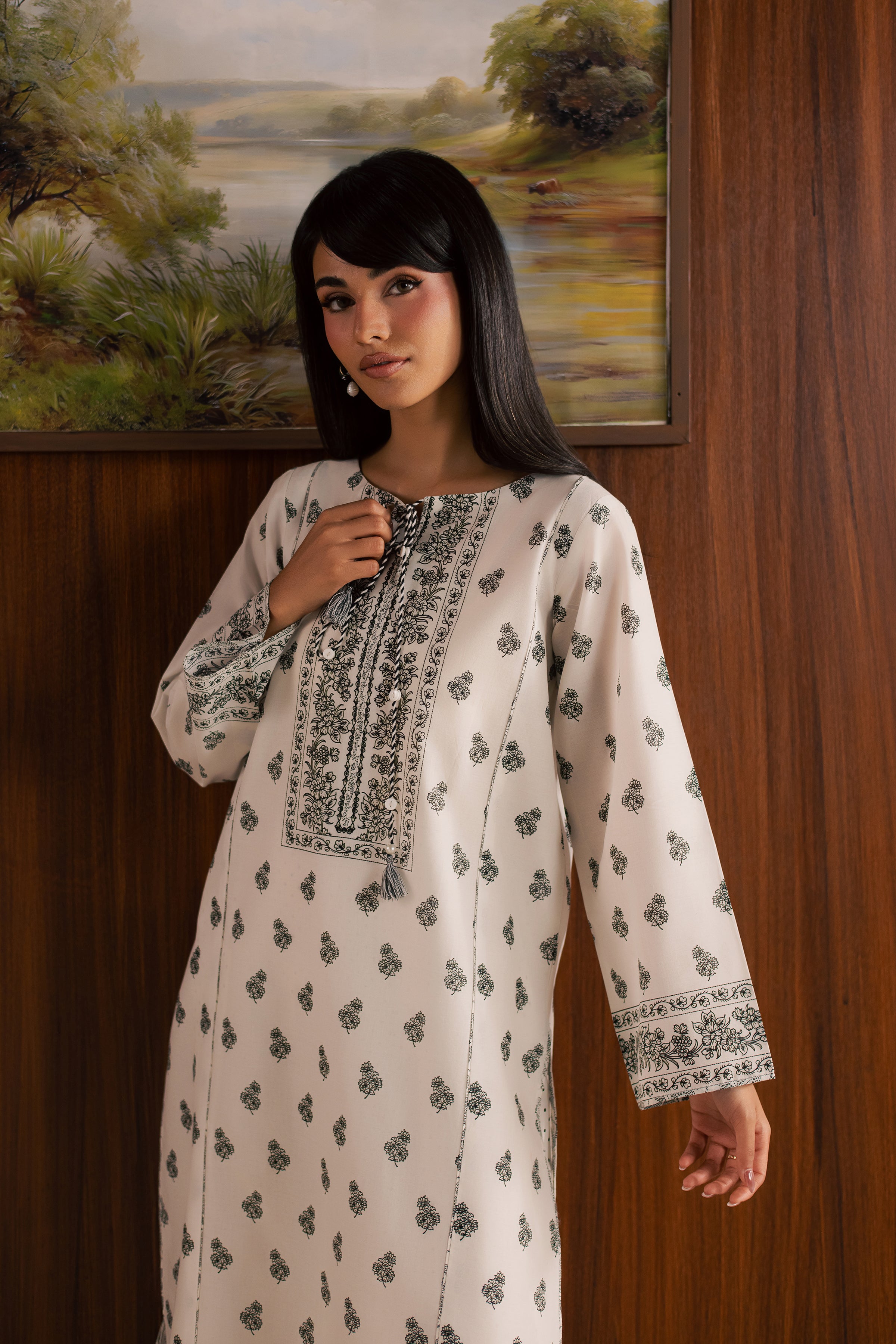  Zoyee 2Pc - Printed Lawn Dress BATIKSS26  BATIK   XS / Off White / Lawn-S / Off White / Lawn-M / Off White / Lawn-L / Off White / Lawn-XL / Off White / Lawn