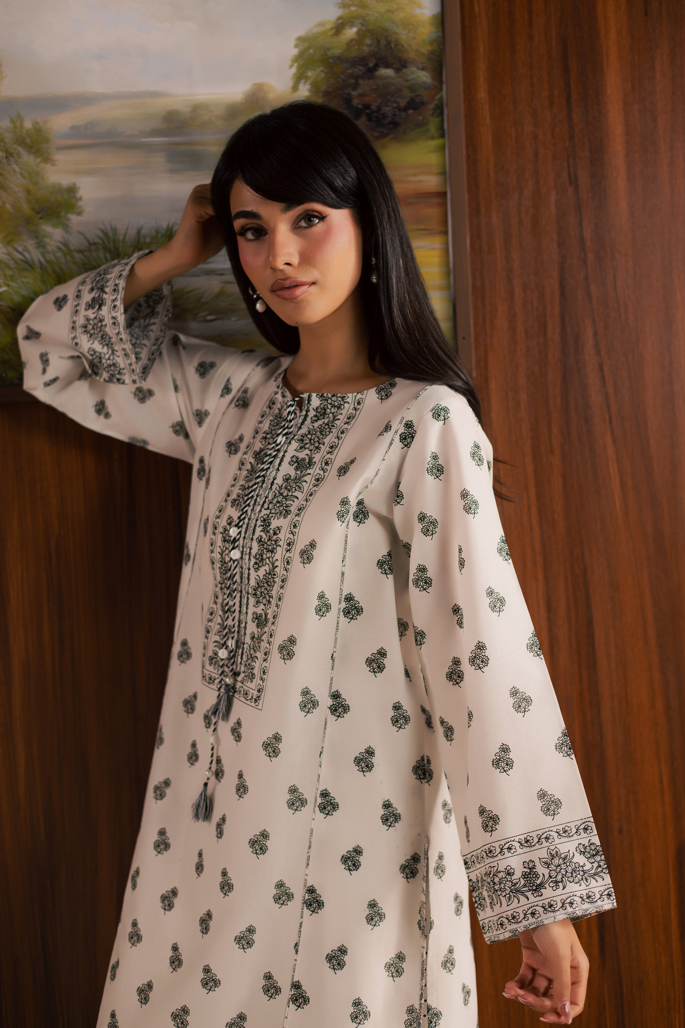  Zoyee 2Pc - Printed Lawn Dress BATIKSS26  BATIK   XS / Off White / Lawn-S / Off White / Lawn-M / Off White / Lawn-L / Off White / Lawn-XL / Off White / Lawn