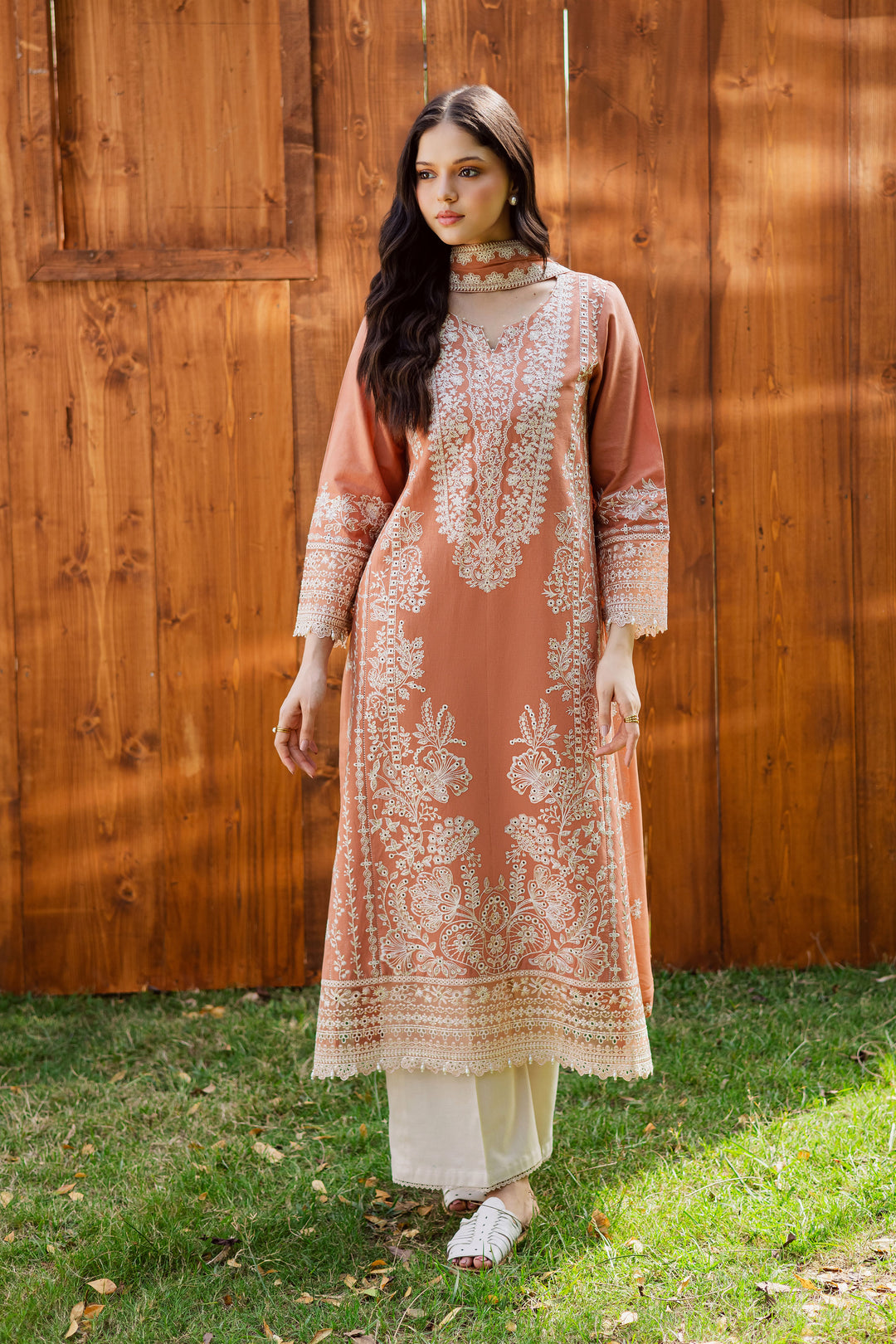  Zurah 3Pc - Embroidered Khaddar Dress BATIK WINTER PRET 2025  BATIK   XS / Coral Peach / Khaddar-S / Coral Peach / Khaddar-M / Coral Peach / Khaddar-L / Coral Peach / Khaddar-XL / Coral Peach / Khaddar