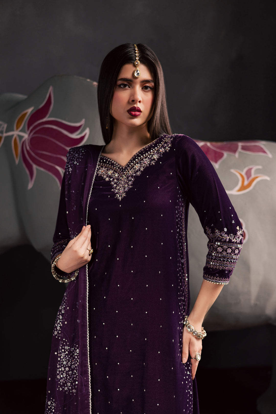 Chamak 3Pc - Velvet Luxe Pret