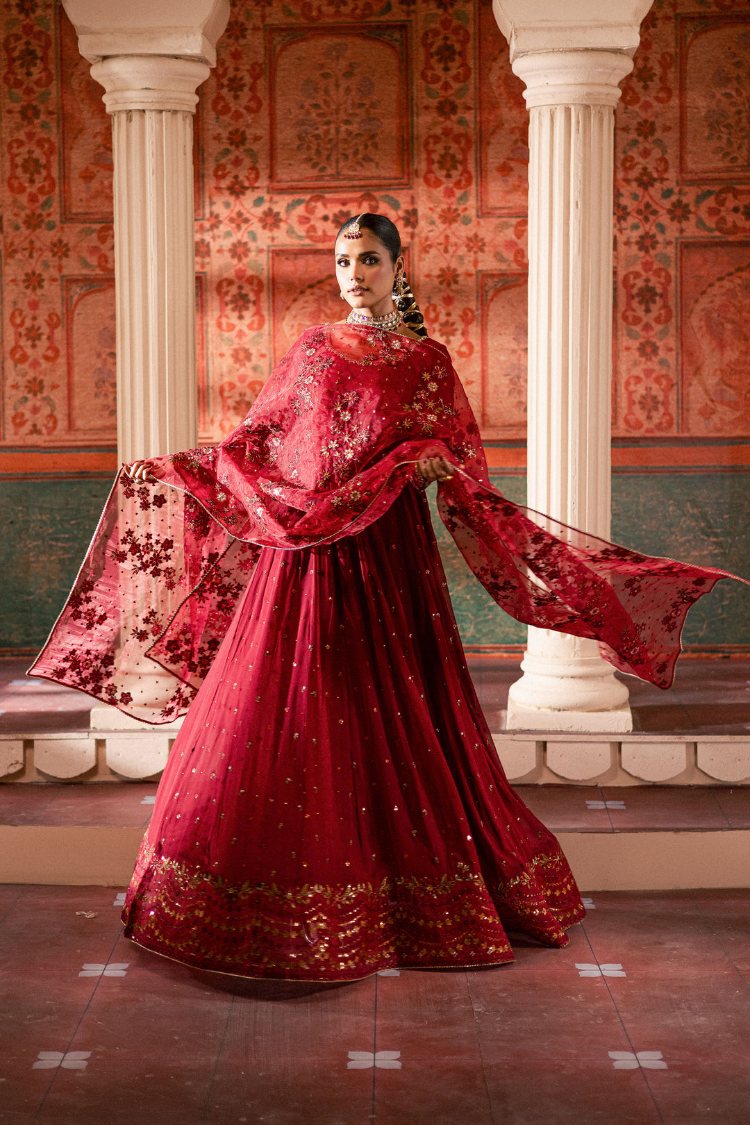 Chaotic Garet 3Pc - Chiffon Wedding Frock