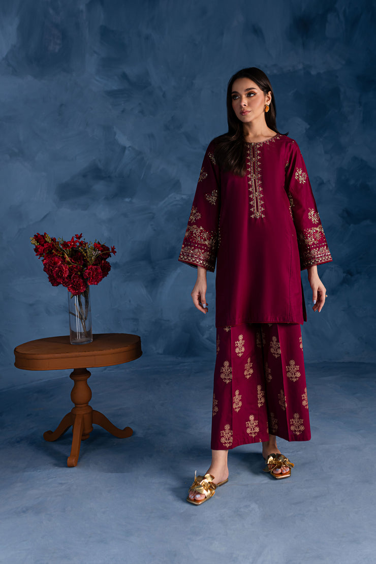 Cherry Charm 2Pc - Embroidered Lawn Dress - BATIK