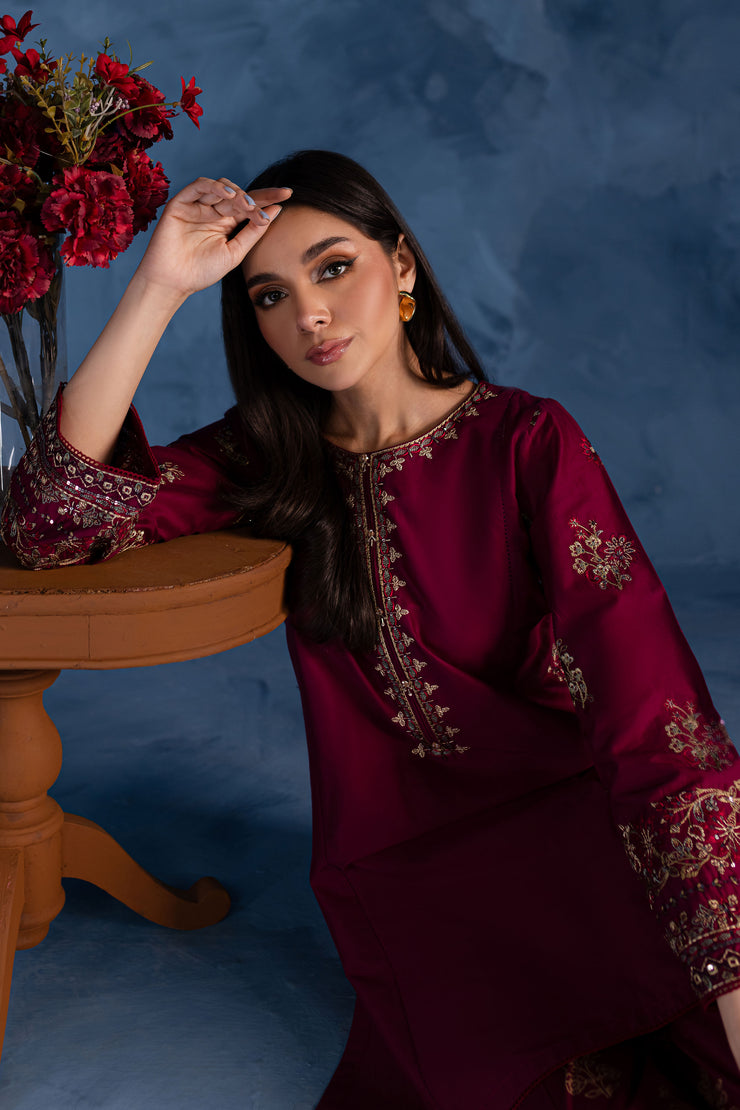 Cherry Charm 2Pc - Embroidered Lawn Dress - BATIK