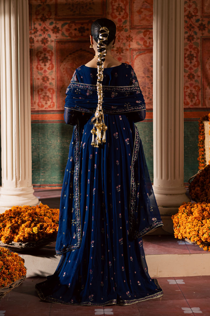 Earliblue 3Pc - Chiffon Wedding Frock