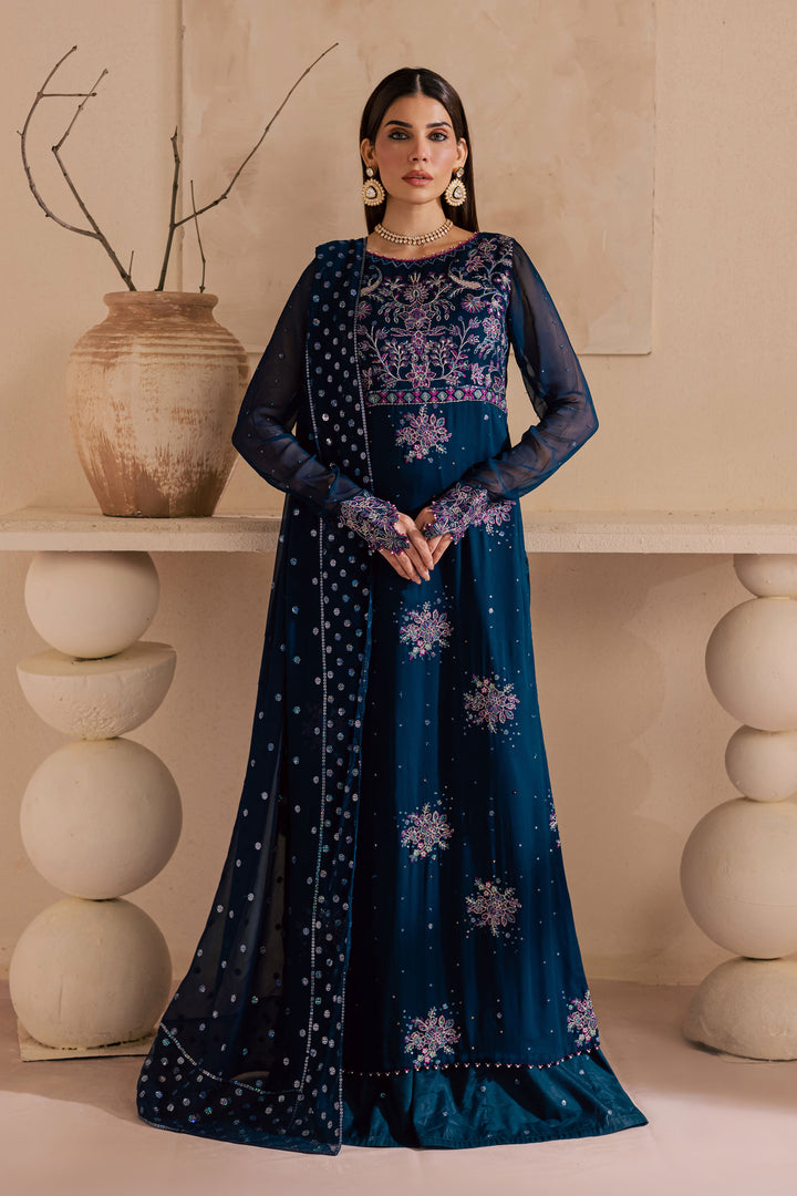 Sham e Falak 3Pc - Embroidered Luxe Pret