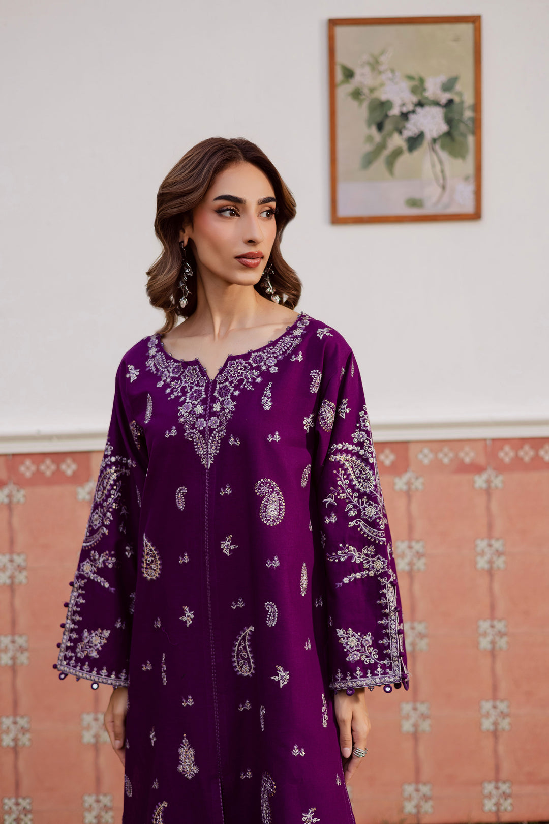 Fave 2Pc - Embroidered Khaddar Dress