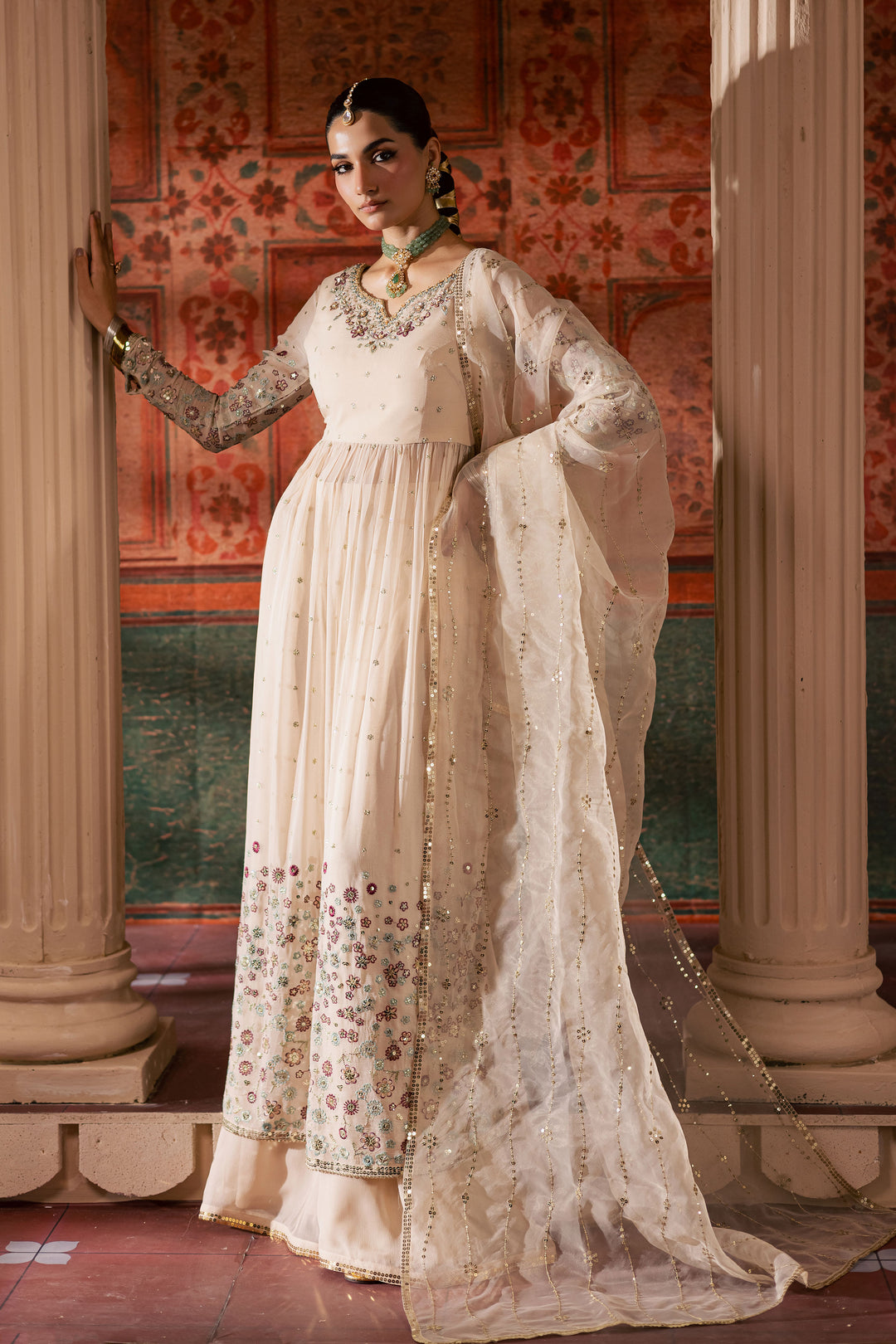 Fiona Lux 3Pc - Chiffon Wedding Frock