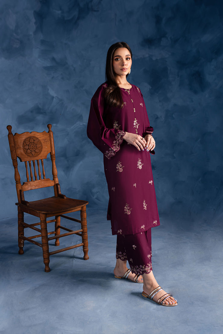 Florid 2Pc - Embroidered Lawn Dress - BATIK