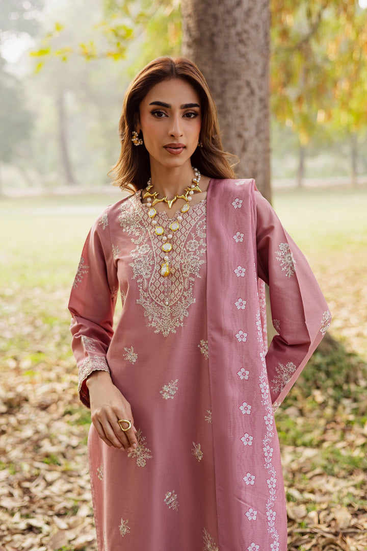 Frolly 3Pc - Embroidered Khaddar Dress