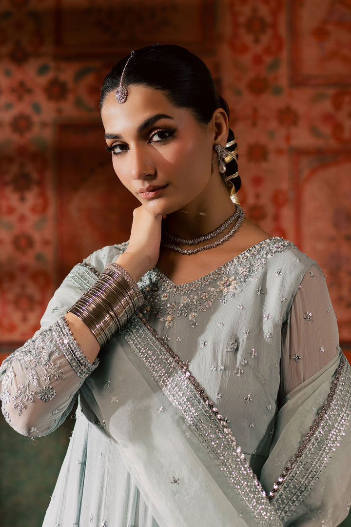 Frozen  3Pc - Chiffon Wedding Frock