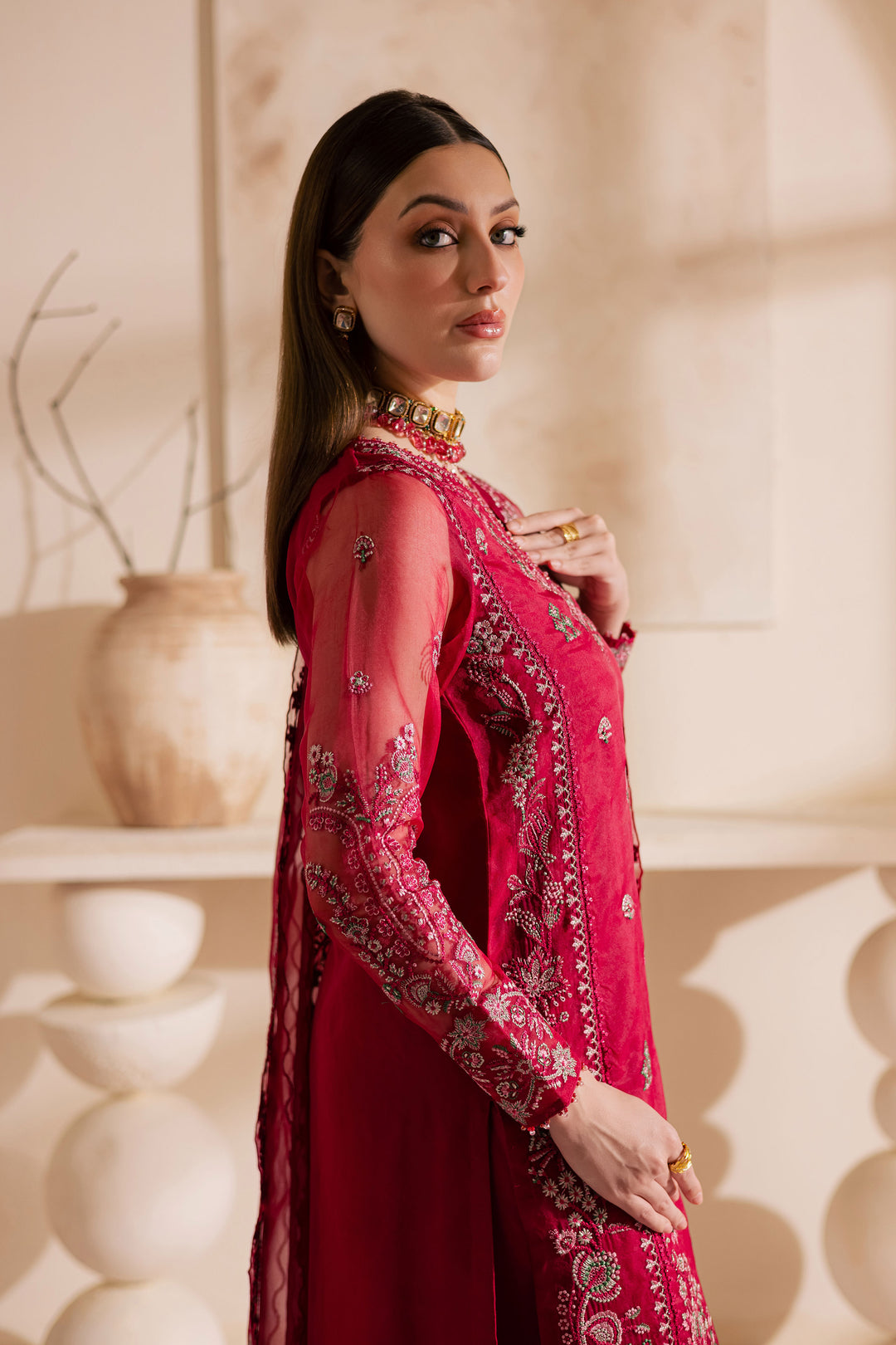 Gulshan Zara 3Pc - Embroidered Luxe Pret