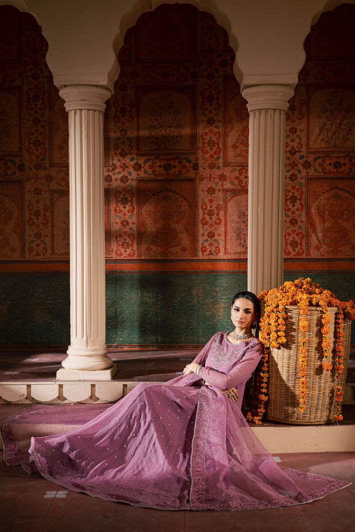 Mauve Muse 3Pc - Chiffon Wedding Frock