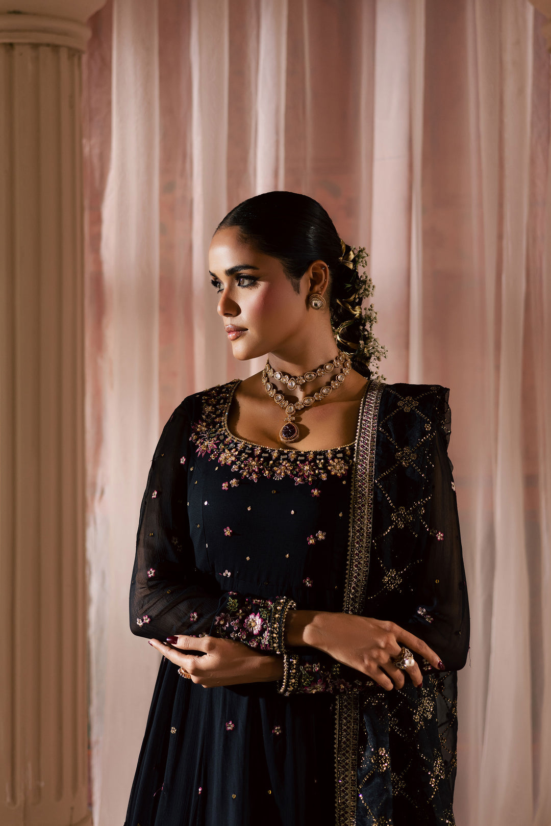 Siya Mehmal  3Pc - Chiffon Wedding Frock