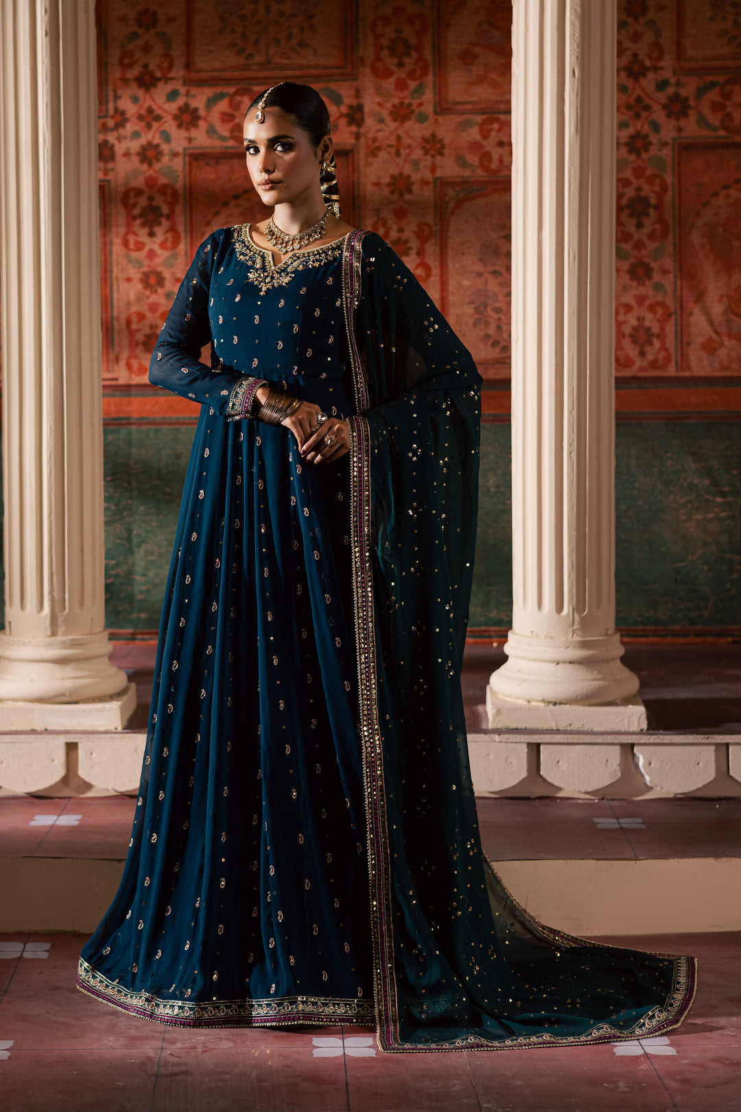 Mor Pankh 3Pc - Chiffon Wedding Frock