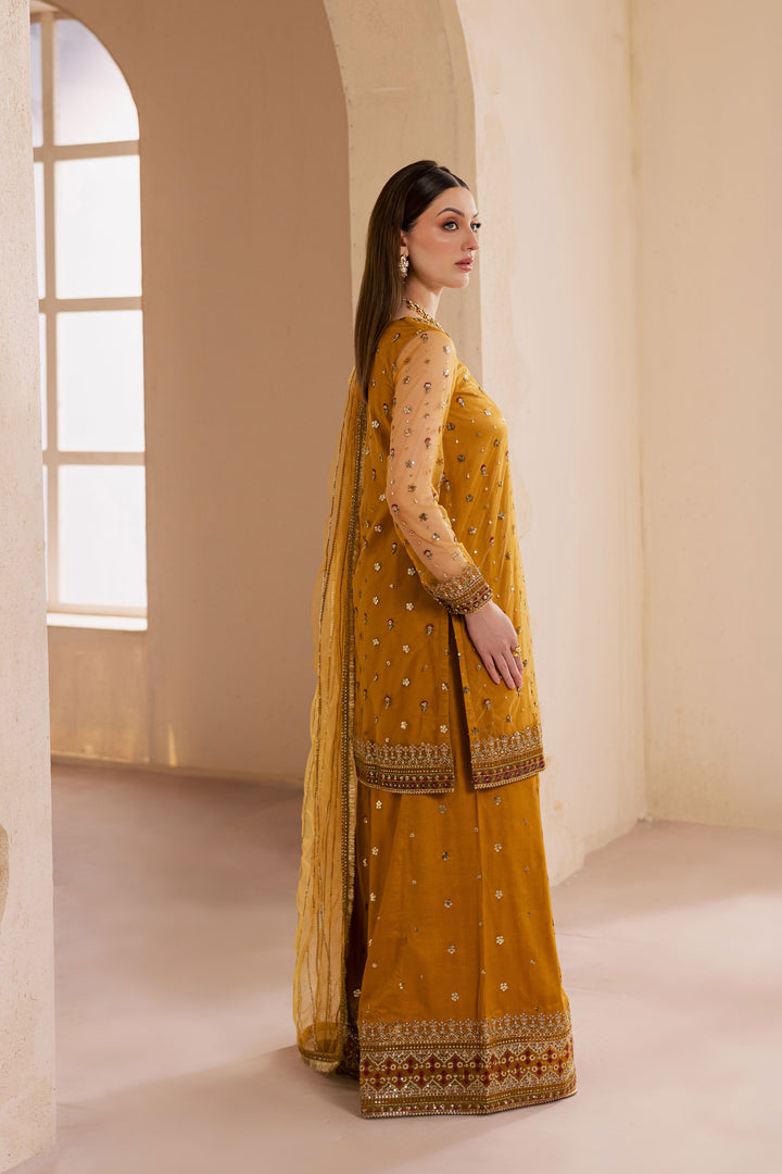 Noura 3Pc - Embroidered Luxe Pret