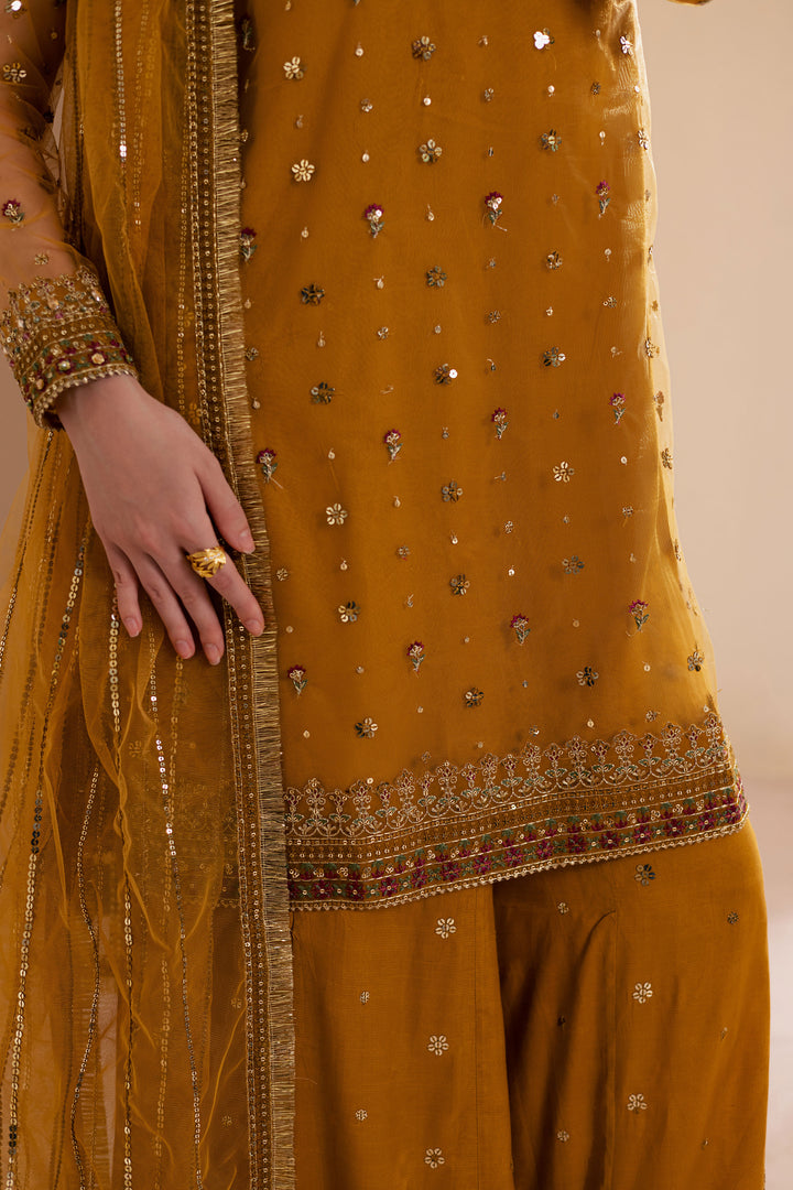 Noura 3Pc - Embroidered Luxe Pret