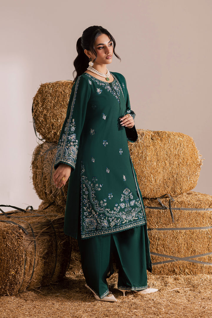 Nuriya 3Pc - Embroidered Khaddar Dress