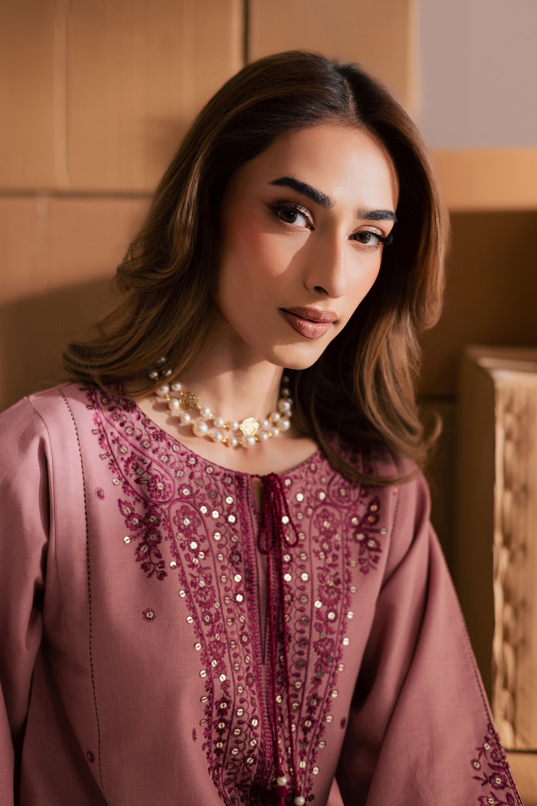 Roop 2Pc - Embroidered Khaddar Dress