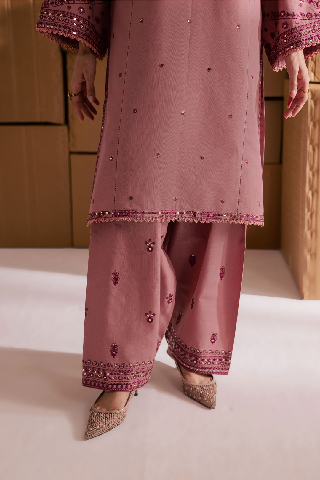 Roop 2Pc - Embroidered Khaddar Dress