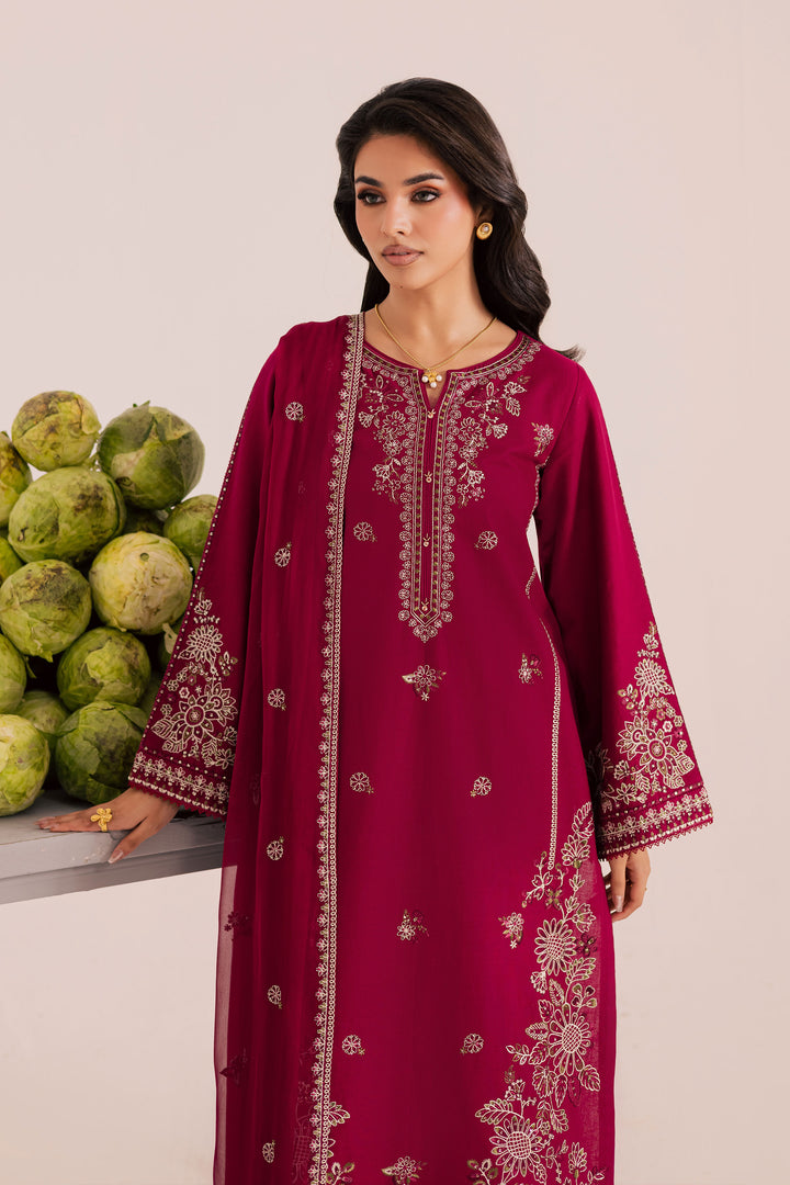 Royal Russel 3Pc - Embroidered Khaddar Dress