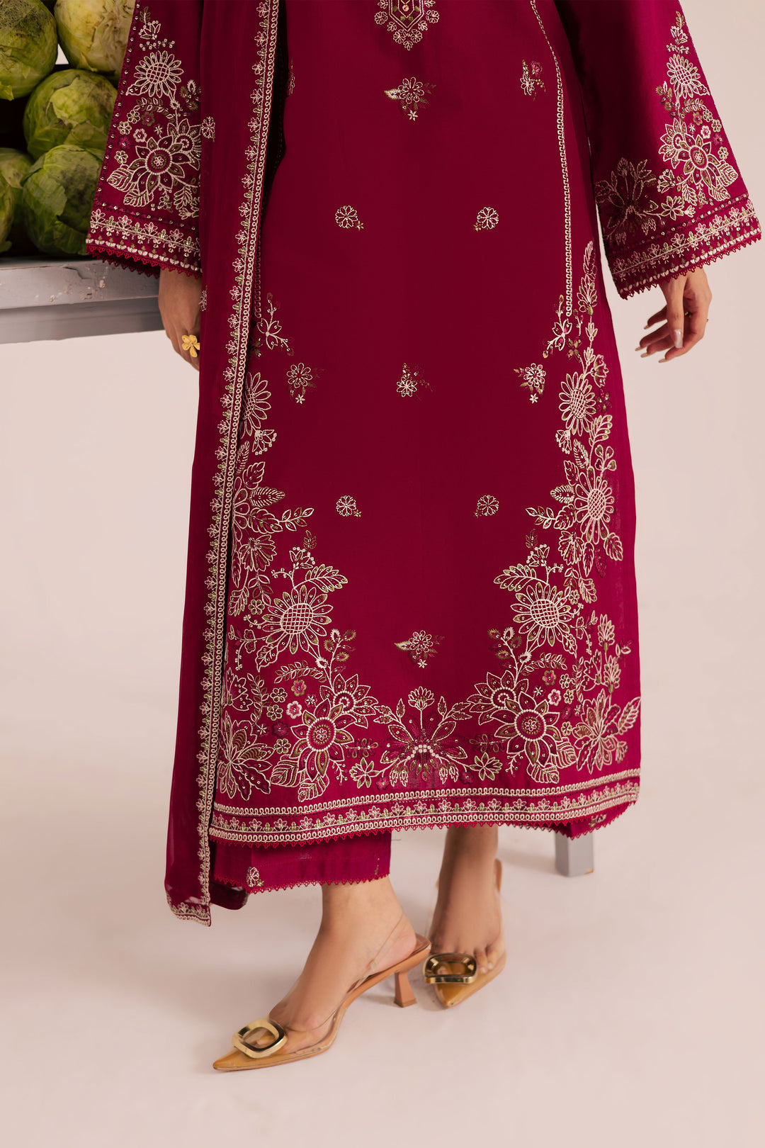Royal Russel 3Pc - Embroidered Khaddar Dress