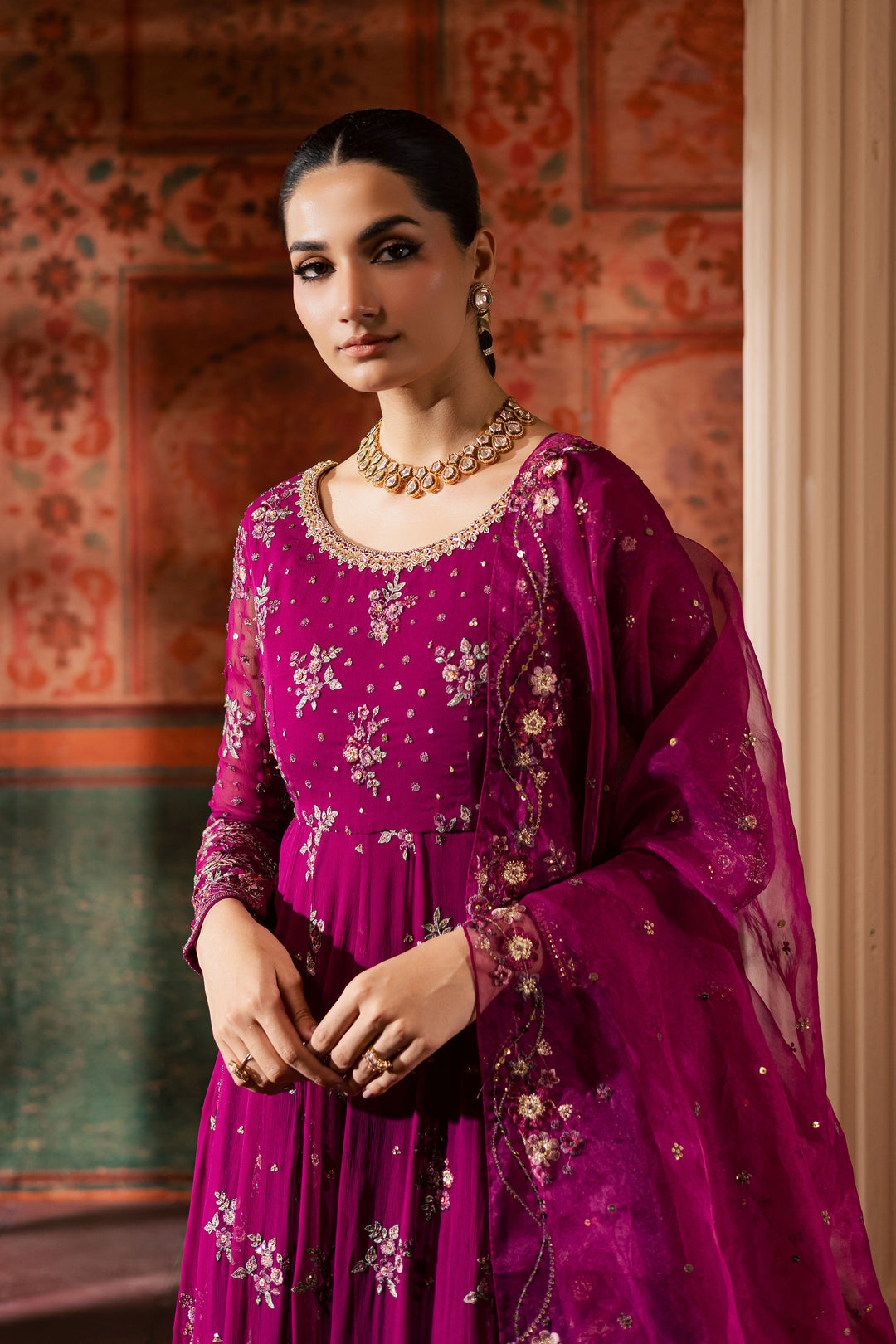 Sehar 3Pc - Chiffon Wedding Frock