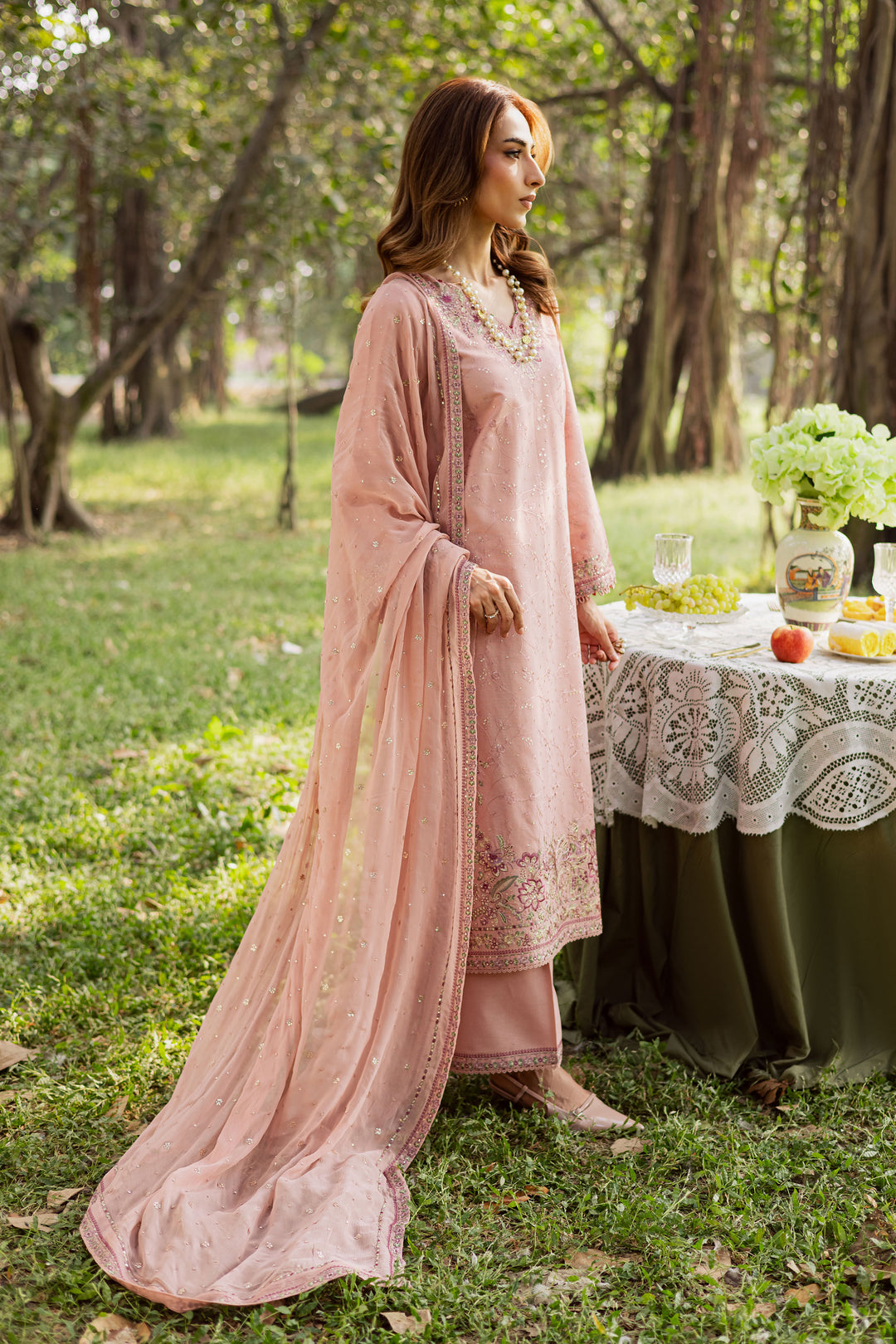 Taffy Pie 3Pc - Embroidered Khaddar Dress