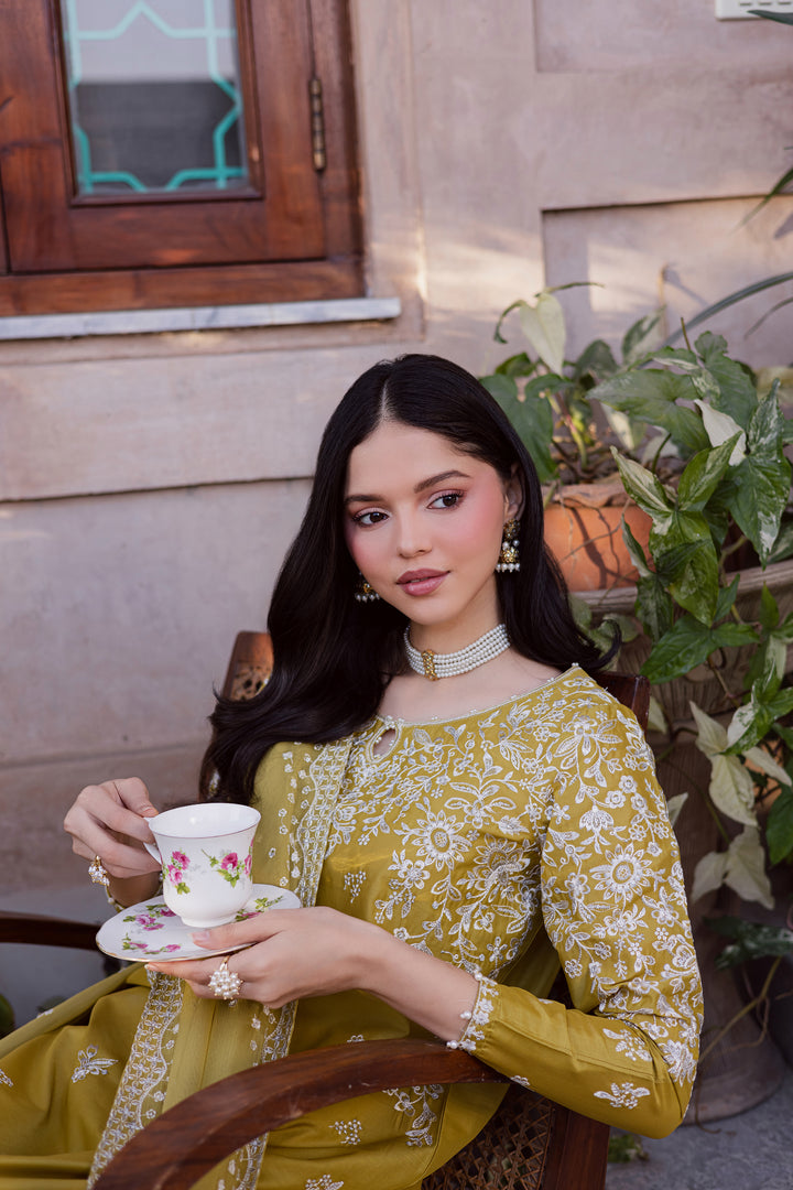 Lime Haze 3Pc - Festive Embroidered Lawn