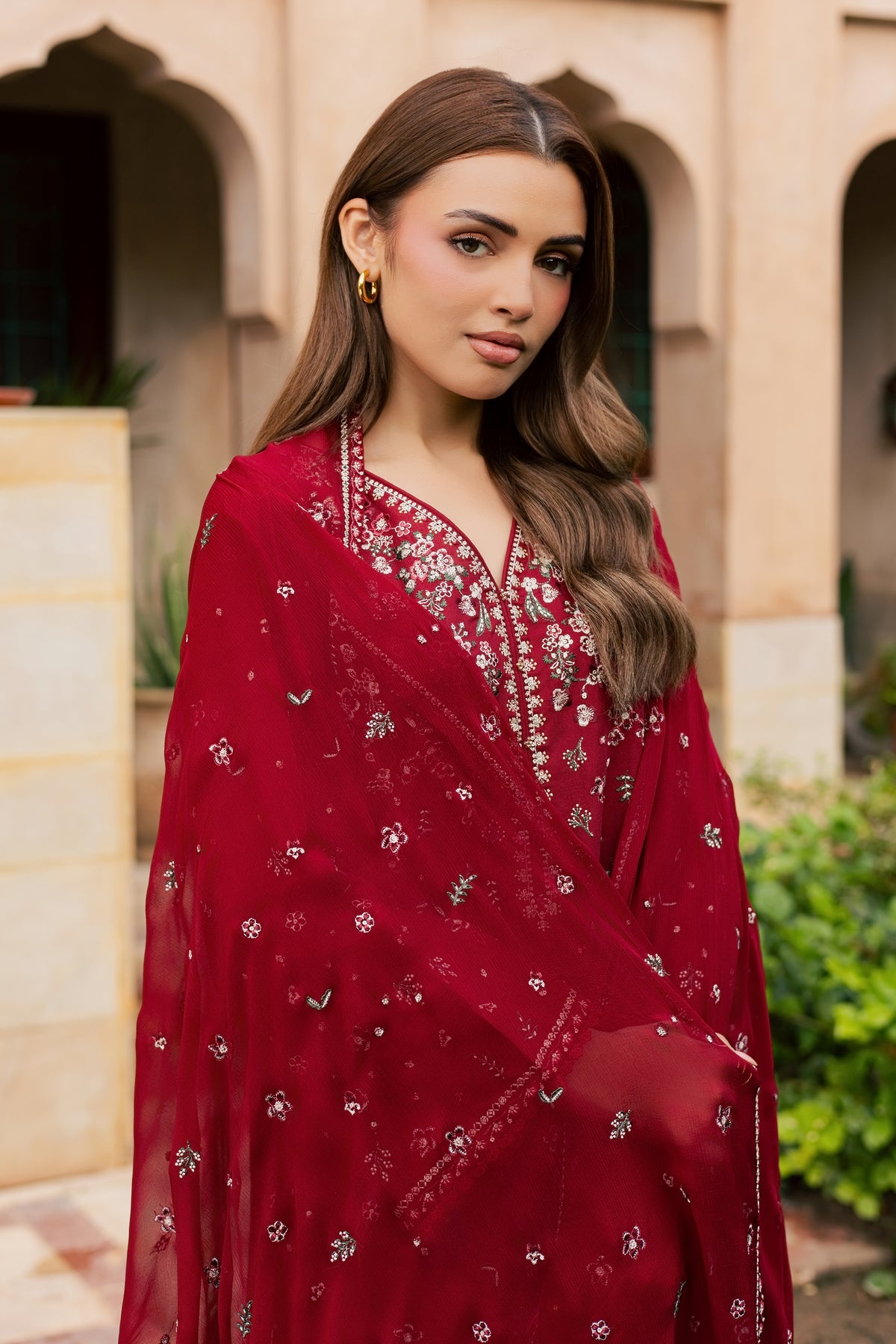 Ruby Araasta 3Pc - Embroidered Khaddar Pret