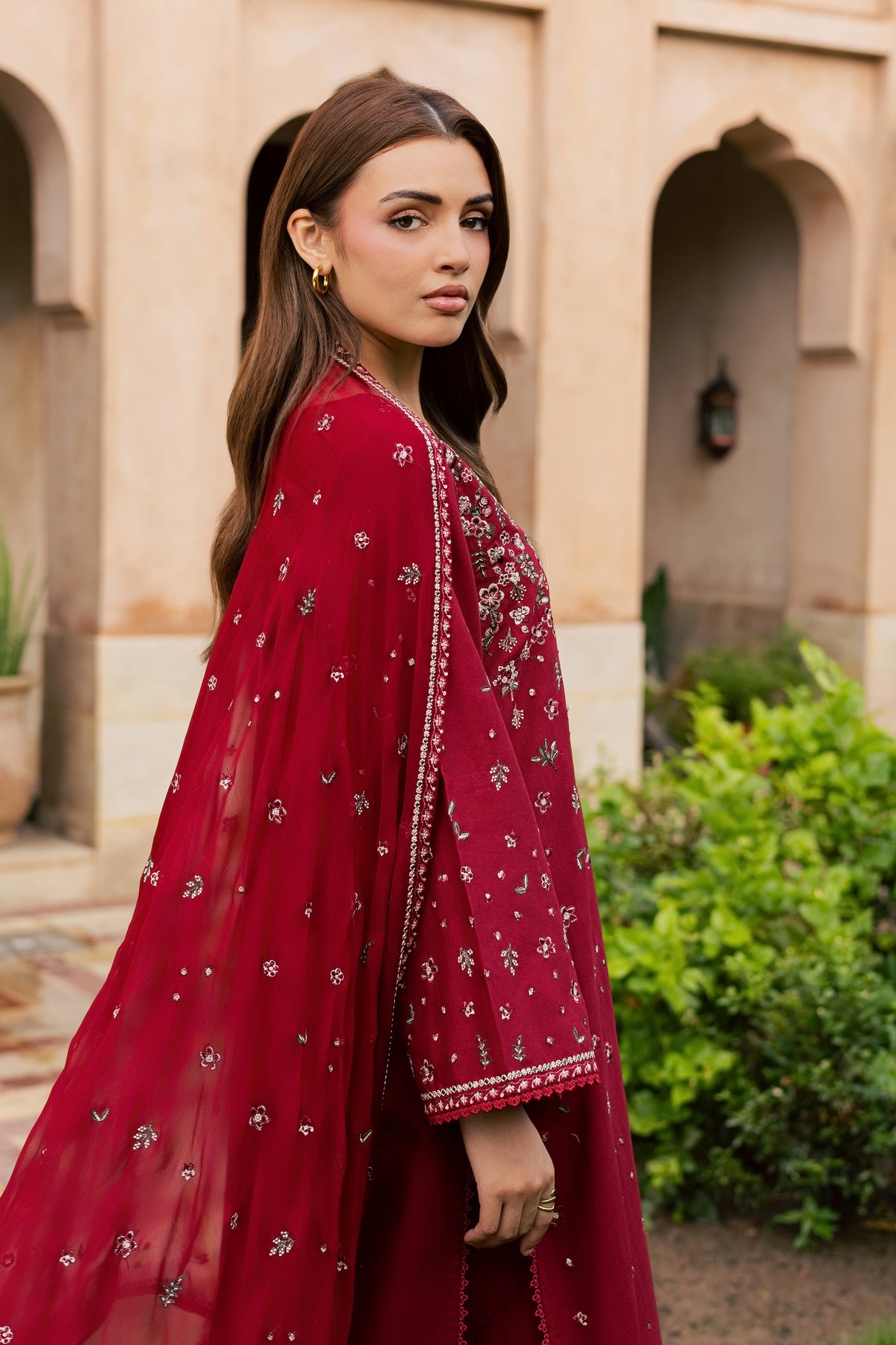 Ruby Araasta 3Pc - Embroidered Khaddar Pret