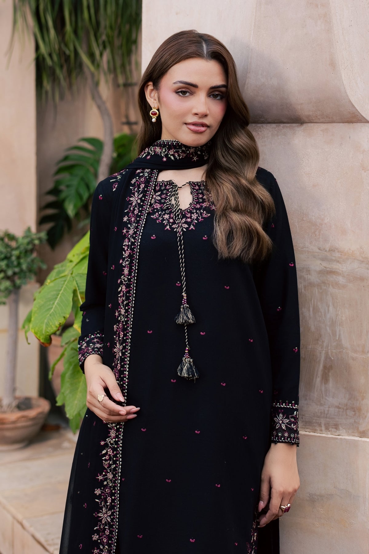 Andheri 3Pc - Embroidered Khaddar Pret