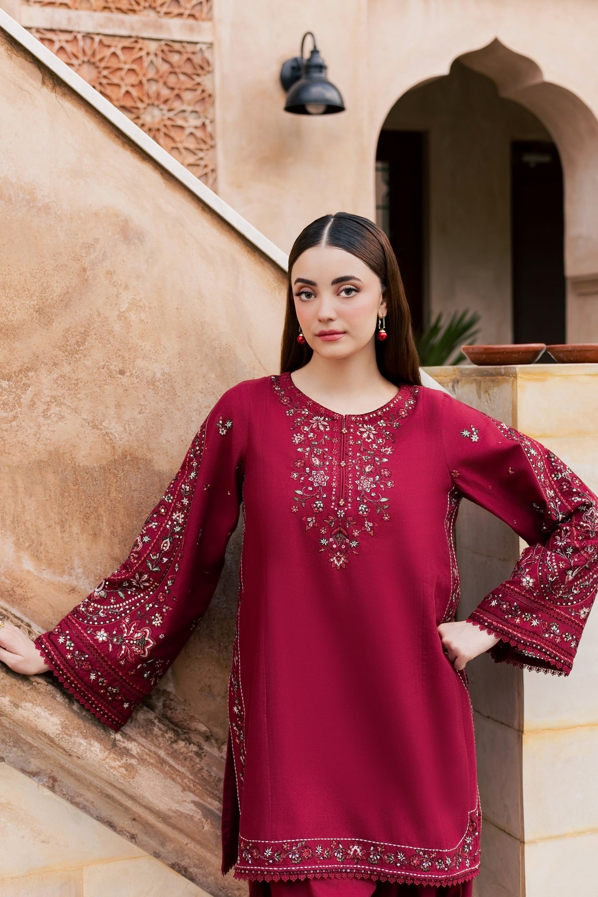 Royal Loom 2Pc - Embroidered Khaddar Pret