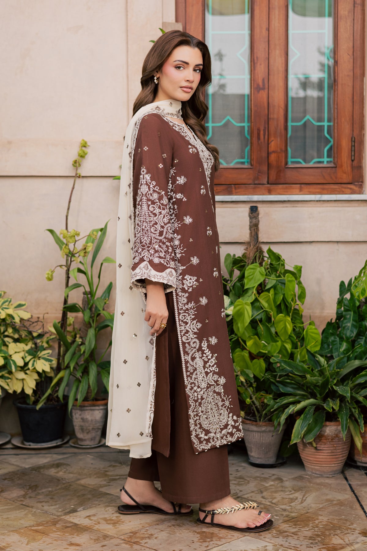 Ormara 3Pc - Embroidered Khaddar Pret