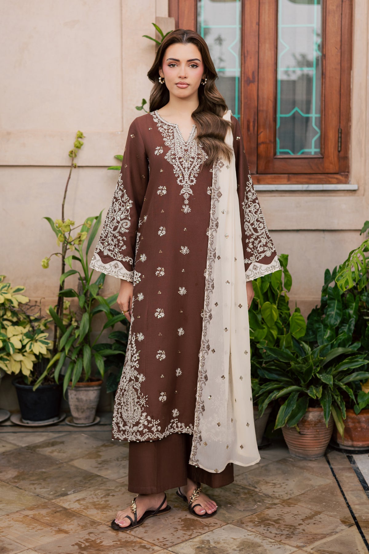 Ormara 3Pc - Embroidered Khaddar Pret