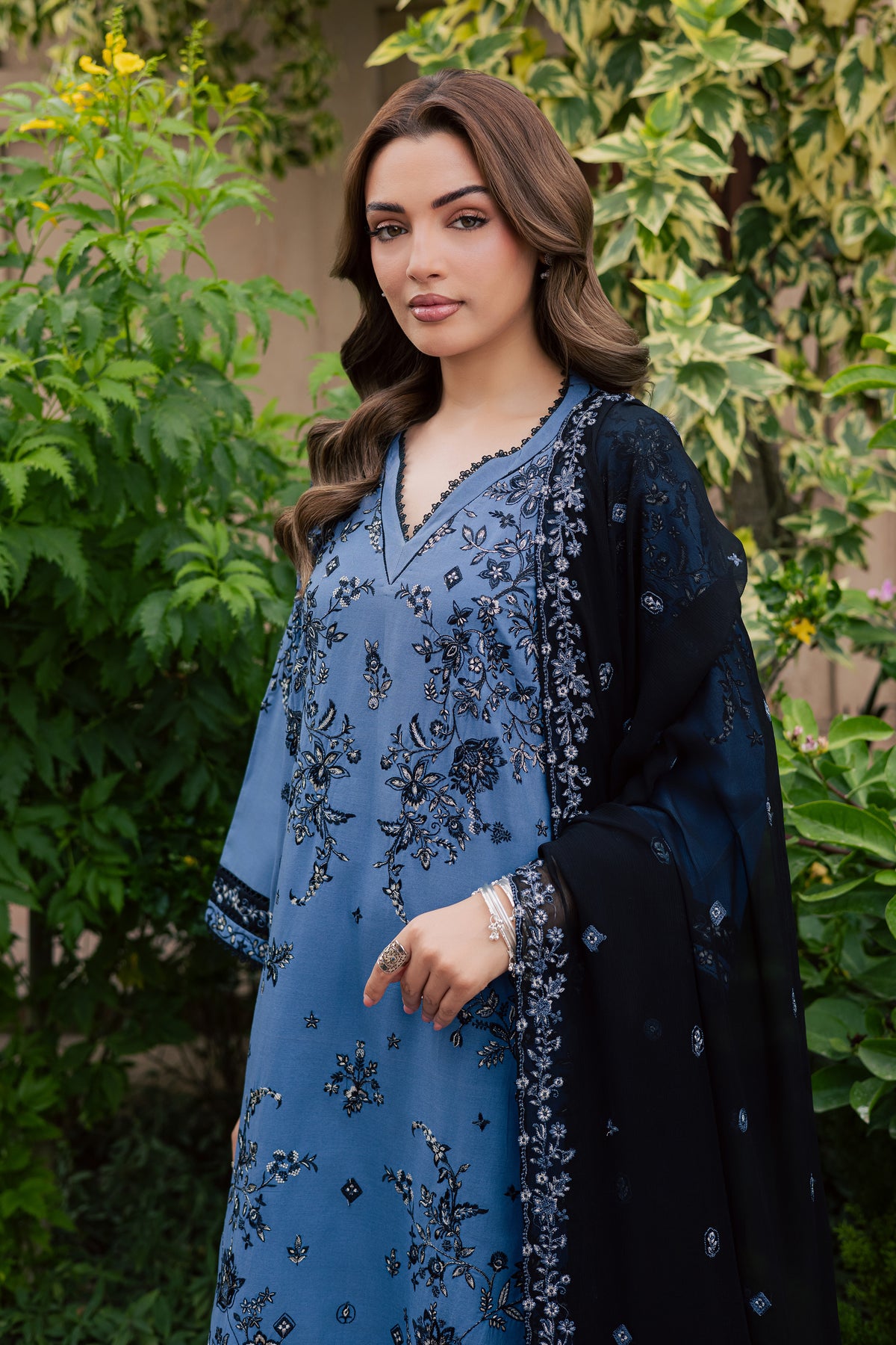 Coastal Glow 3Pc - Embroidered Khaddar Pret