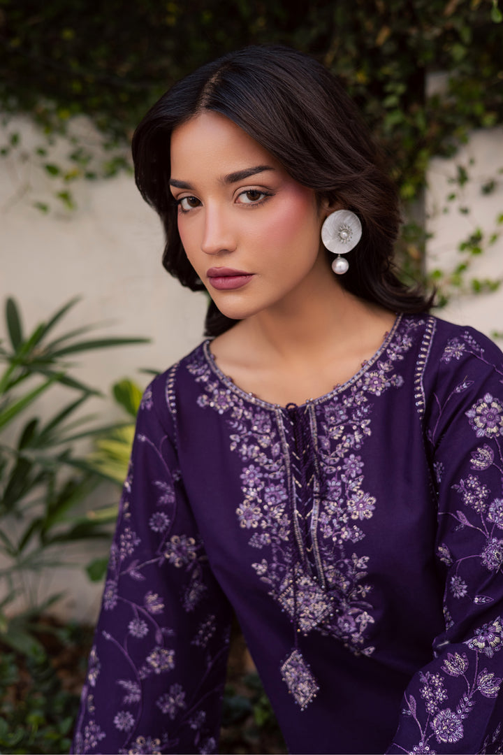 Yuura 2Pc - Embroidered Khaddar Dress