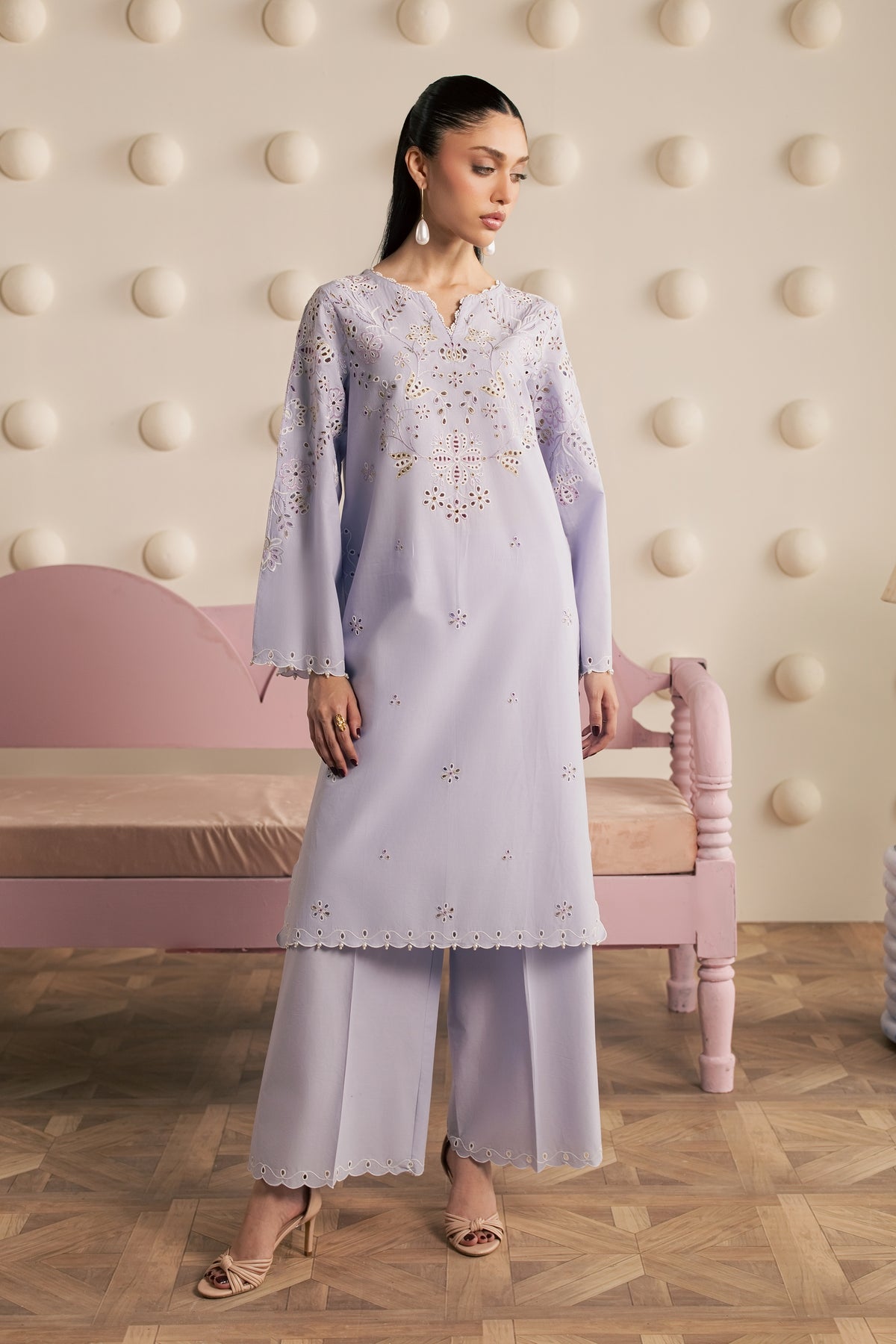 Lavender Bliss 2Pc - Embroidered Cambric Pret