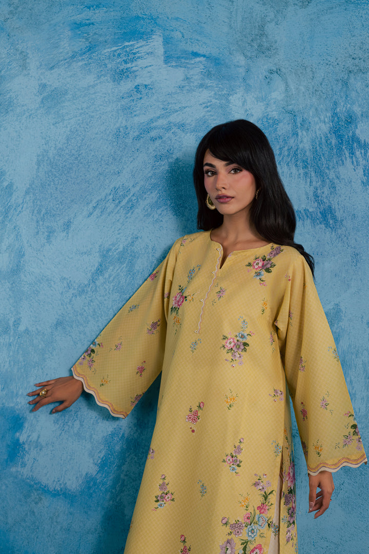 Lime floret 2Pc - Printed Lawn Dress