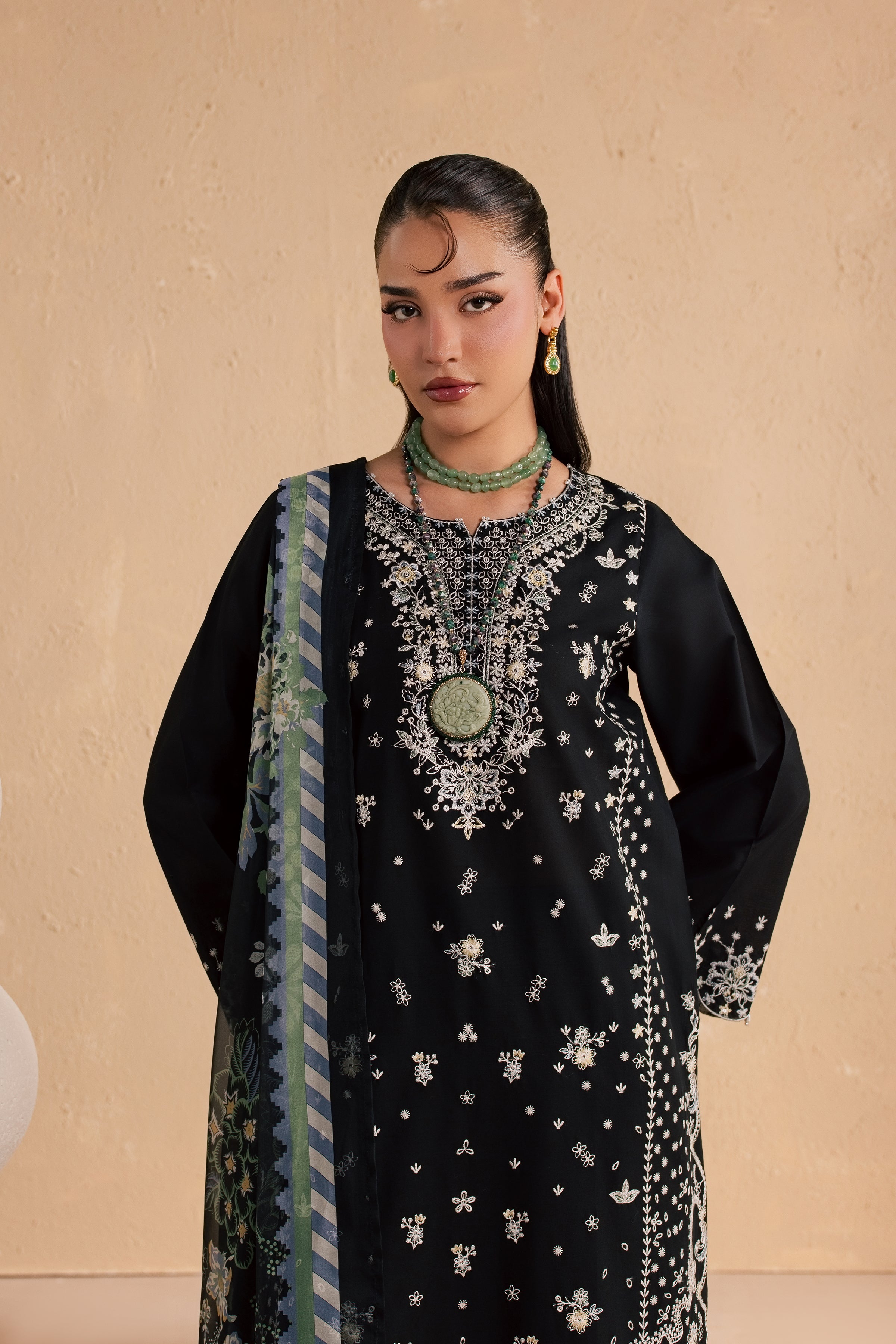 Brno 3Pc - Festive Embroidered Lawn