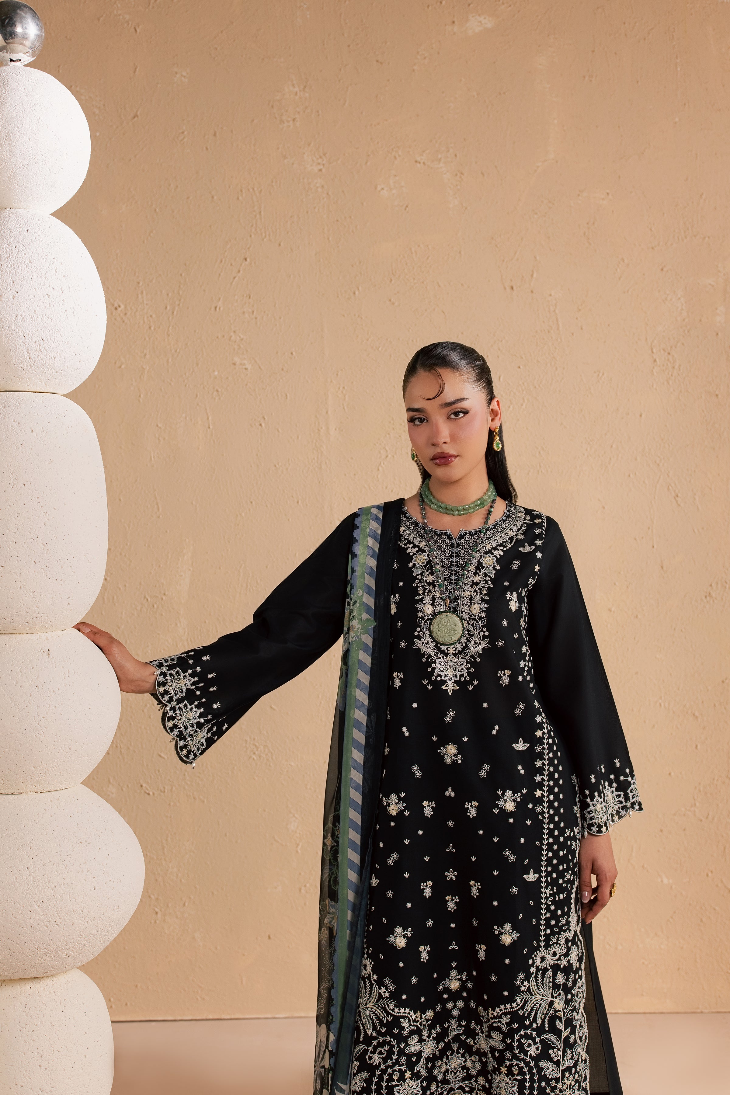 Brno 3Pc - Festive Embroidered Lawn