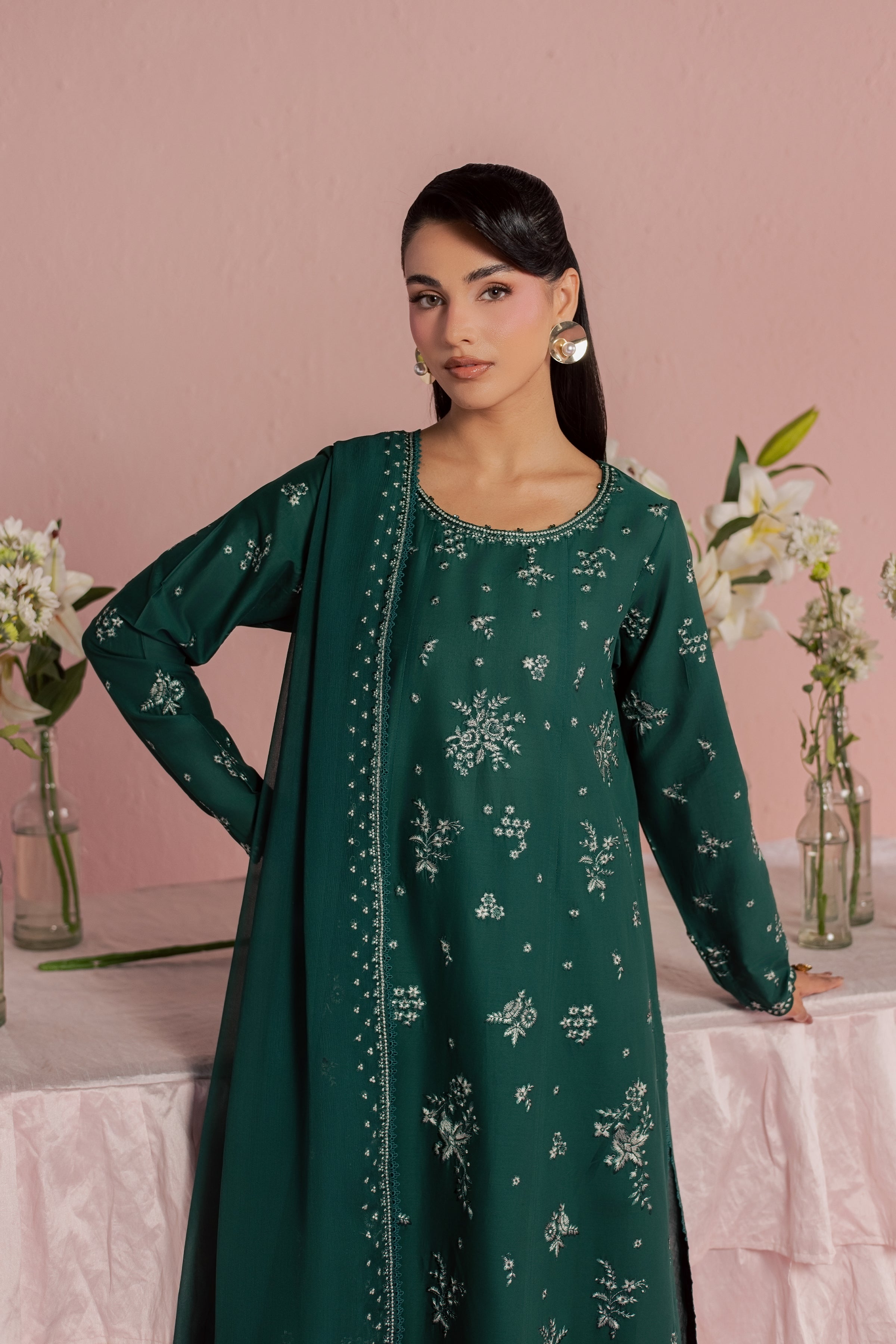Raila 3Pc - Embroidered Lawn Dress