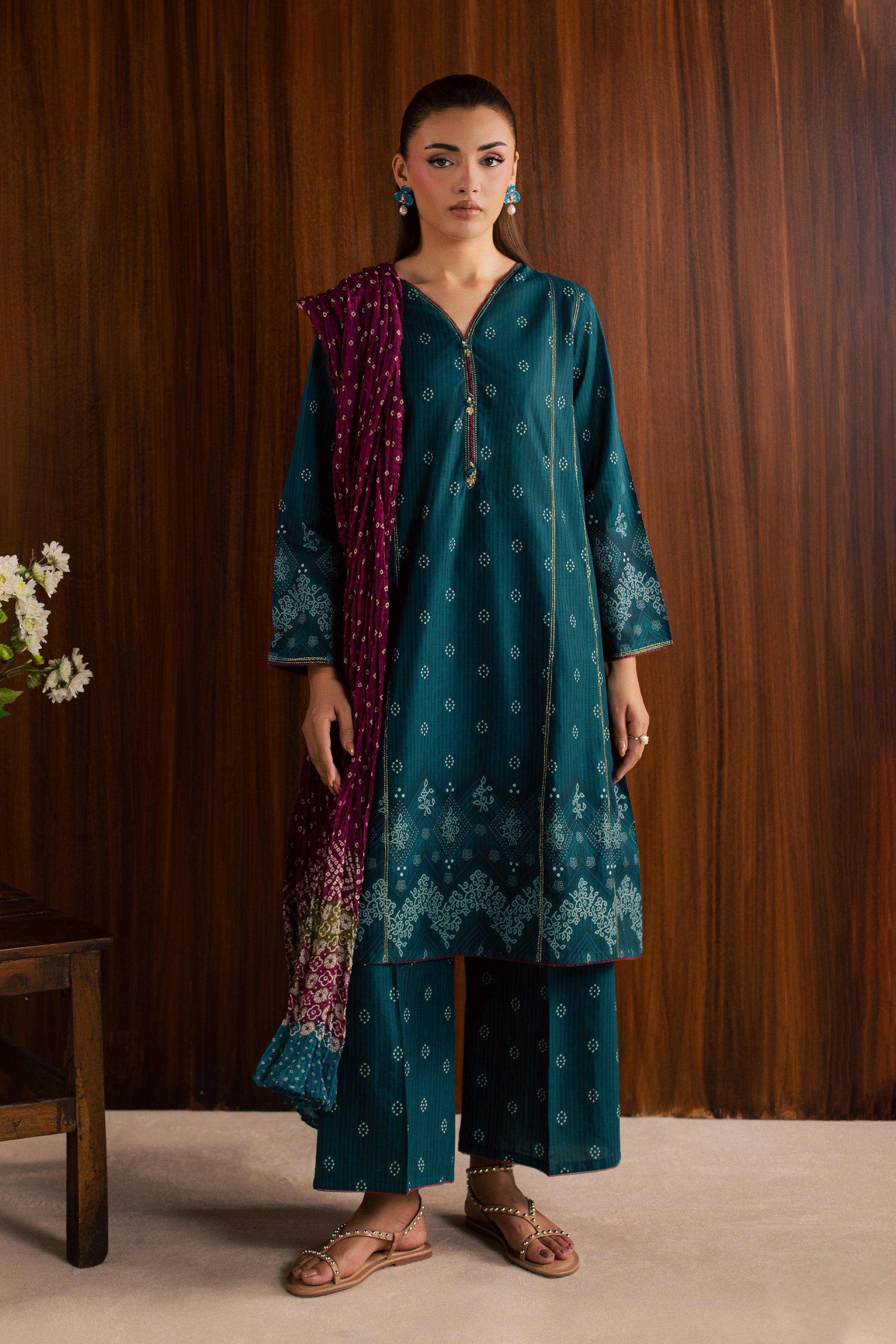 Wybe 3Pc - Printed Lawn Dress