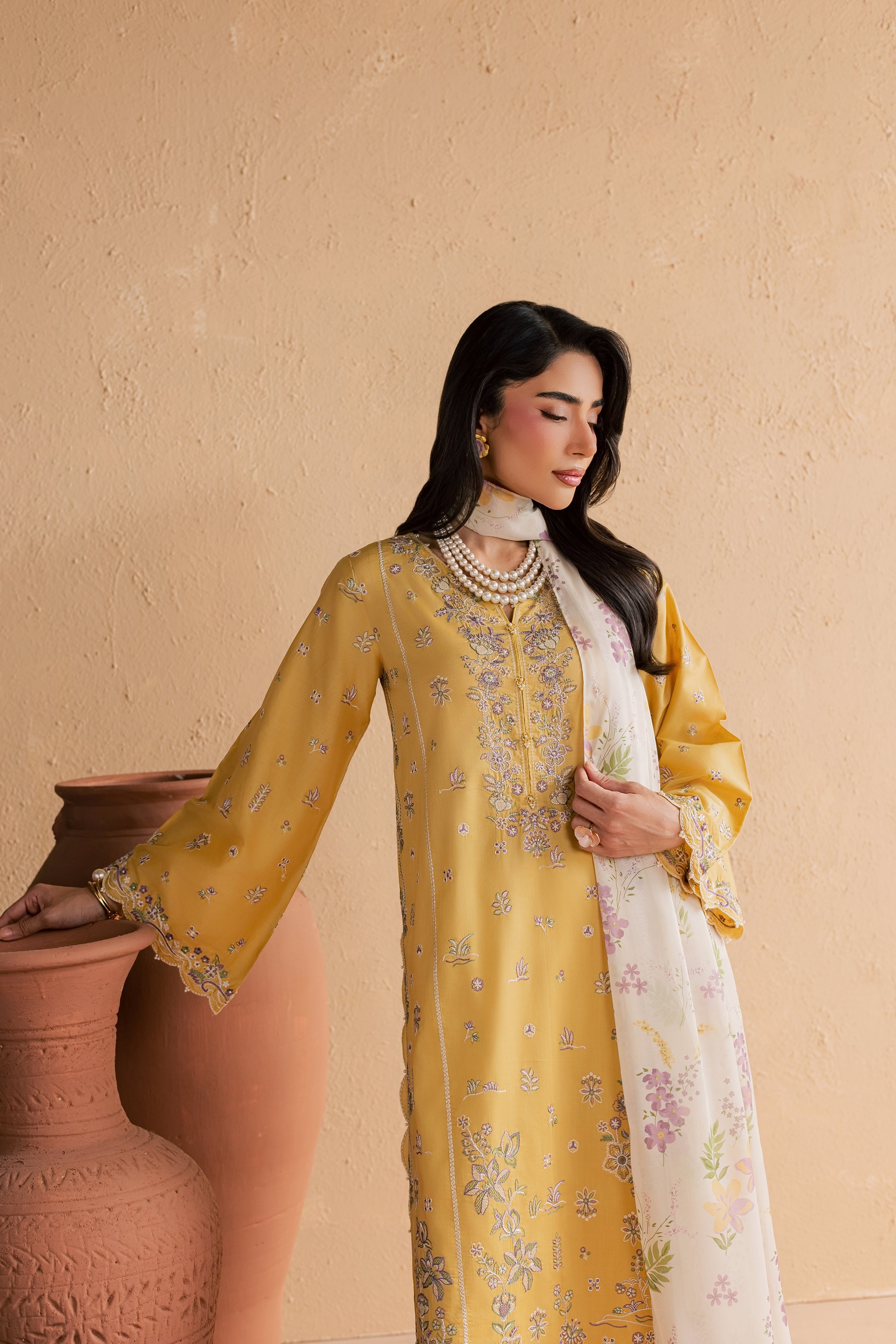 Miren 3Pc - Festive Embroidered Lawn