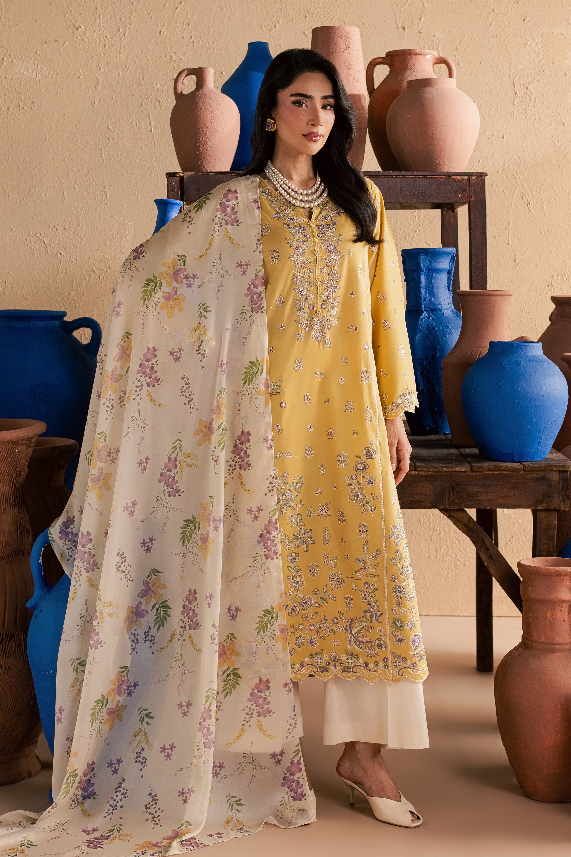 Miren 3Pc - Festive Embroidered Lawn