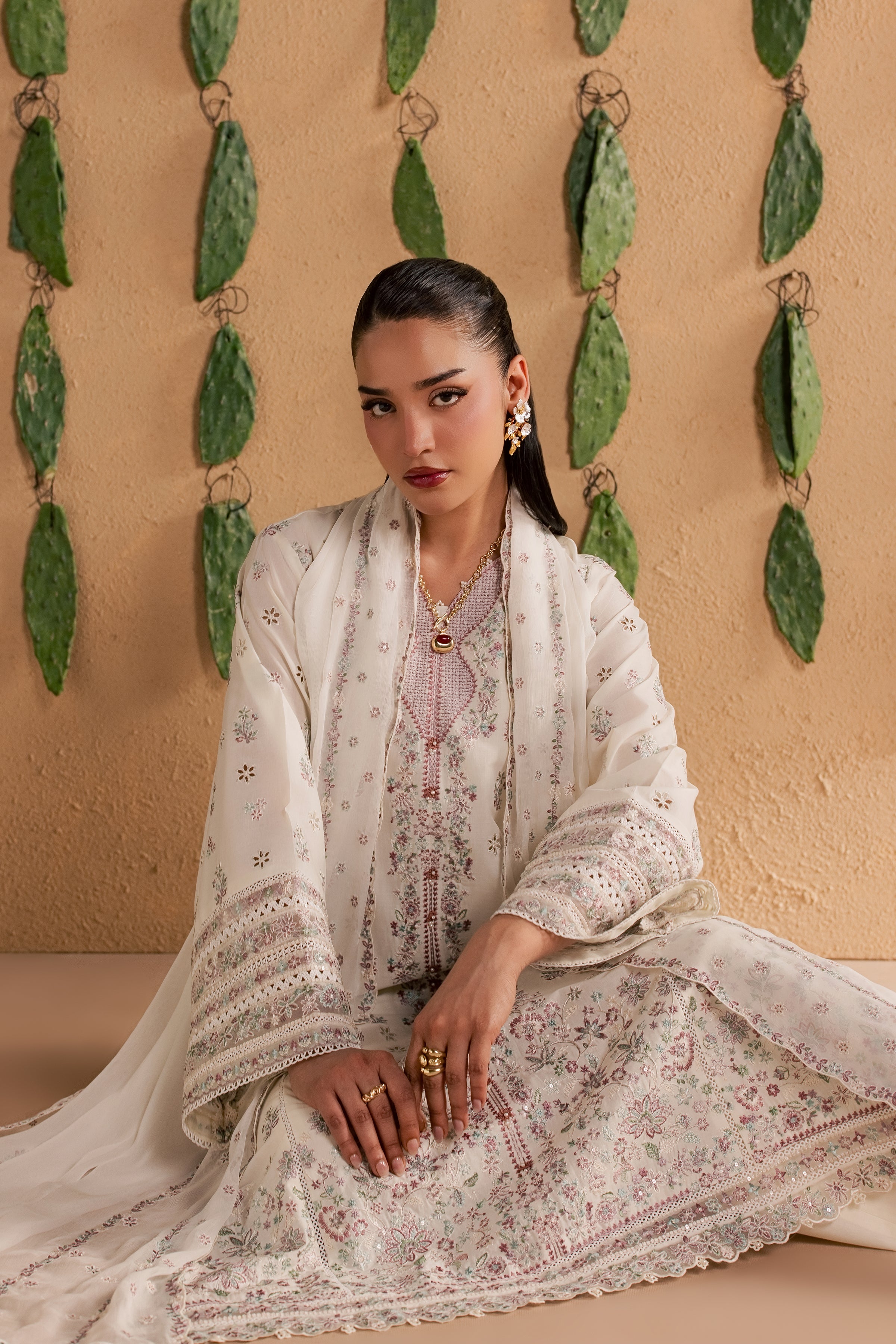 Manon 3Pc - Luxury Embroidered Lawn