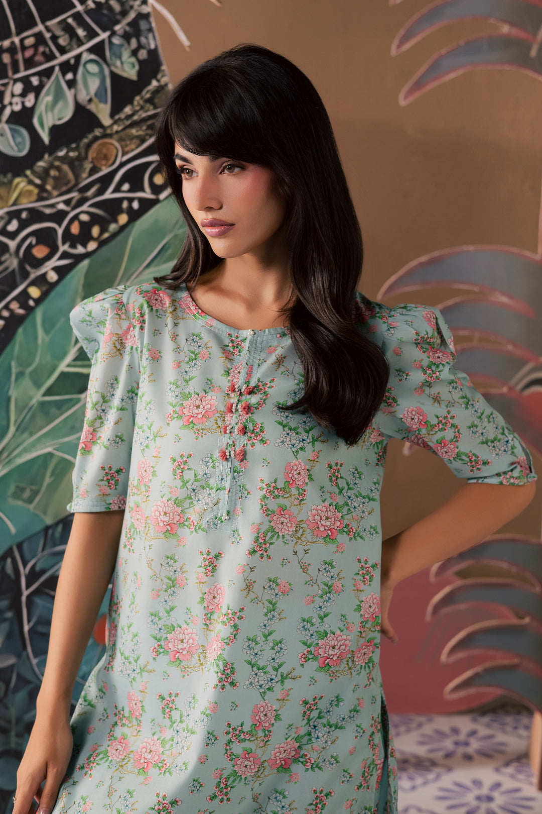 Blue Zerin 2Pc - Printed Lawn Dress