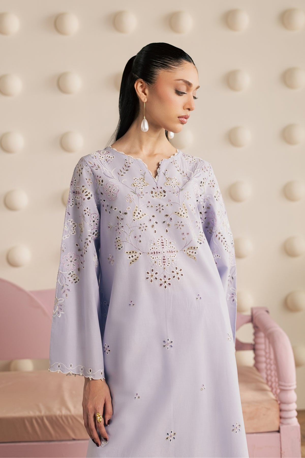 Lavender Bliss 2Pc - Embroidered Cambric Pret
