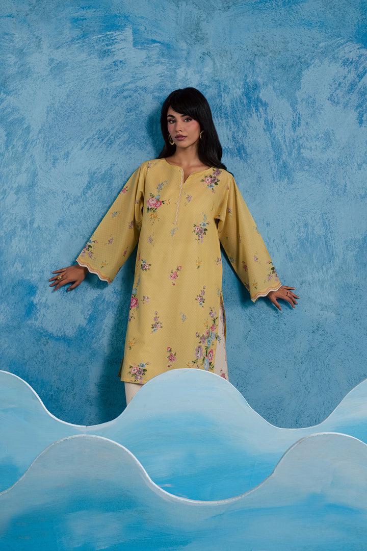 Lime floret 2Pc - Printed Lawn Dress